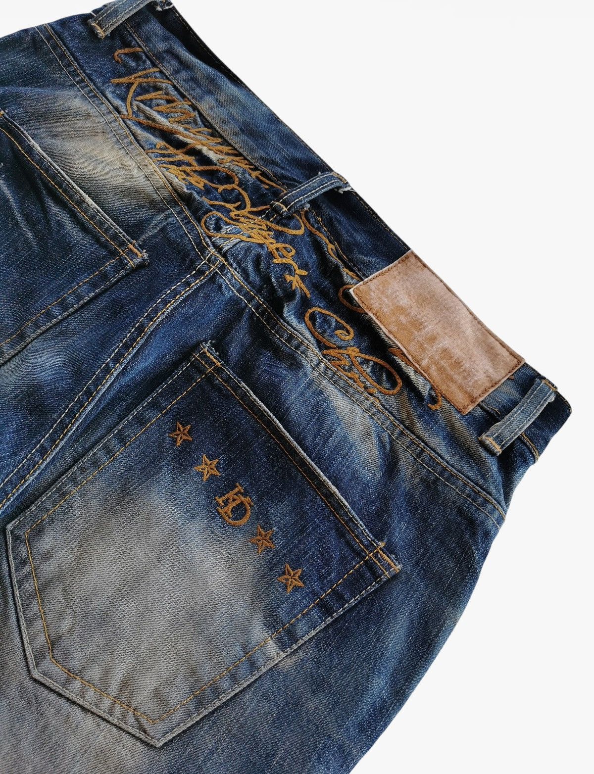 Jean Krhyme Denim Y2K Distressed Graffiti Jeans Size 32x31 Size US 32 / EU 48 - 6 Thumbnail