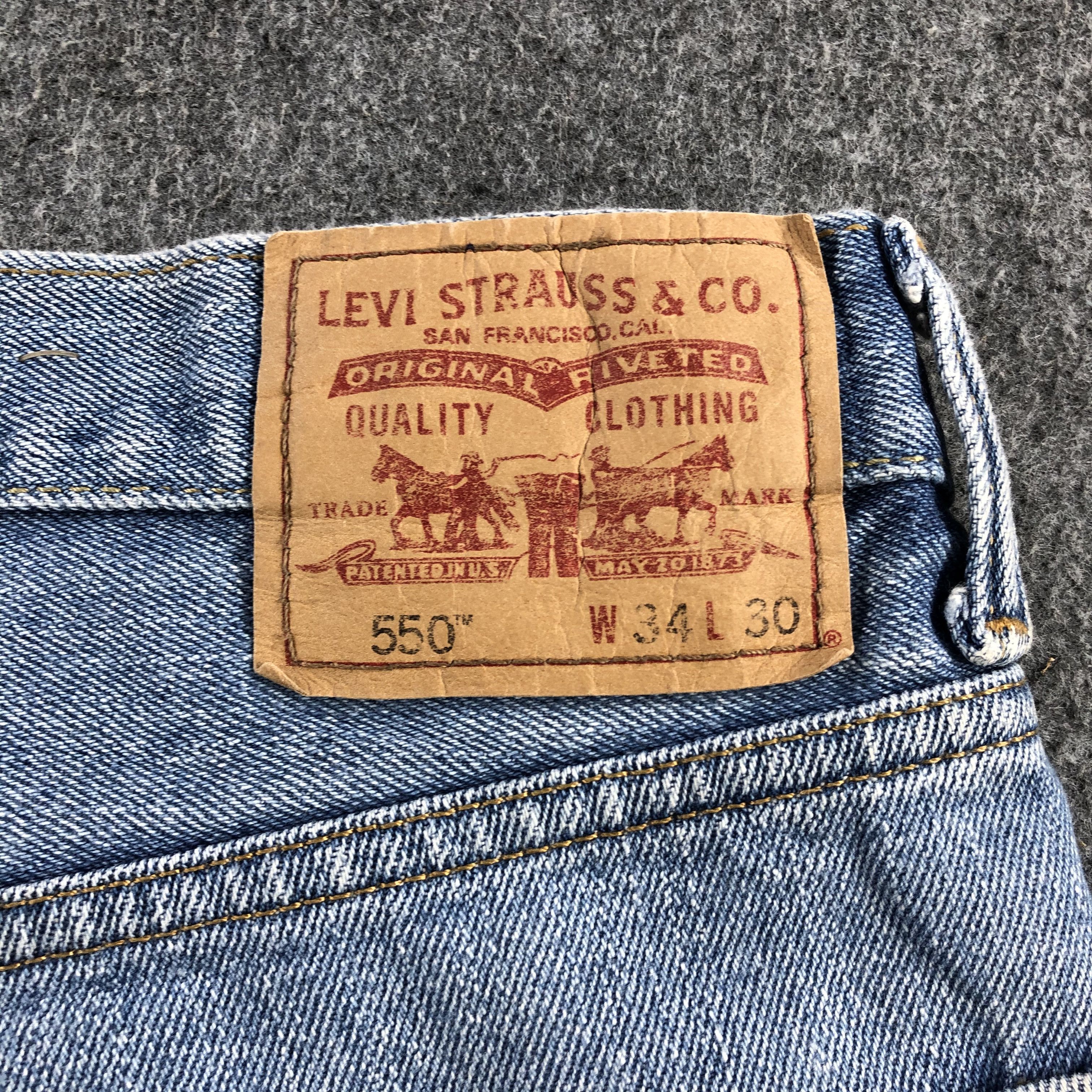 Levi's Vintage Light Wash Levis 550 Jeans-J2115 Size US 34 / EU 50 - 5 Thumbnail