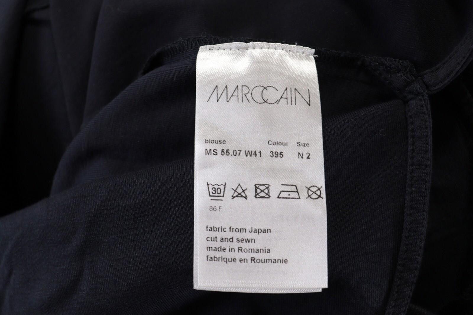 Designer Marc Cain Black Boat Neck Pullover Blouse Size 2 Size XS / US 0-2 / IT 36-38 - 11 Thumbnail