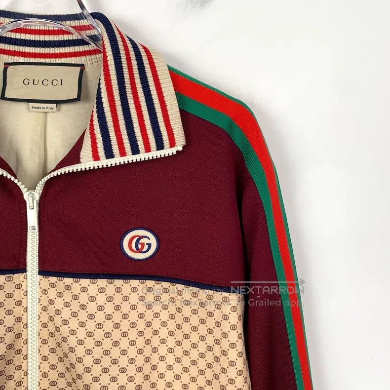 Gucci Gucci Colour block double G print lapel zipper jacket Size US XS / EU 42 / 0 - 3 Thumbnail