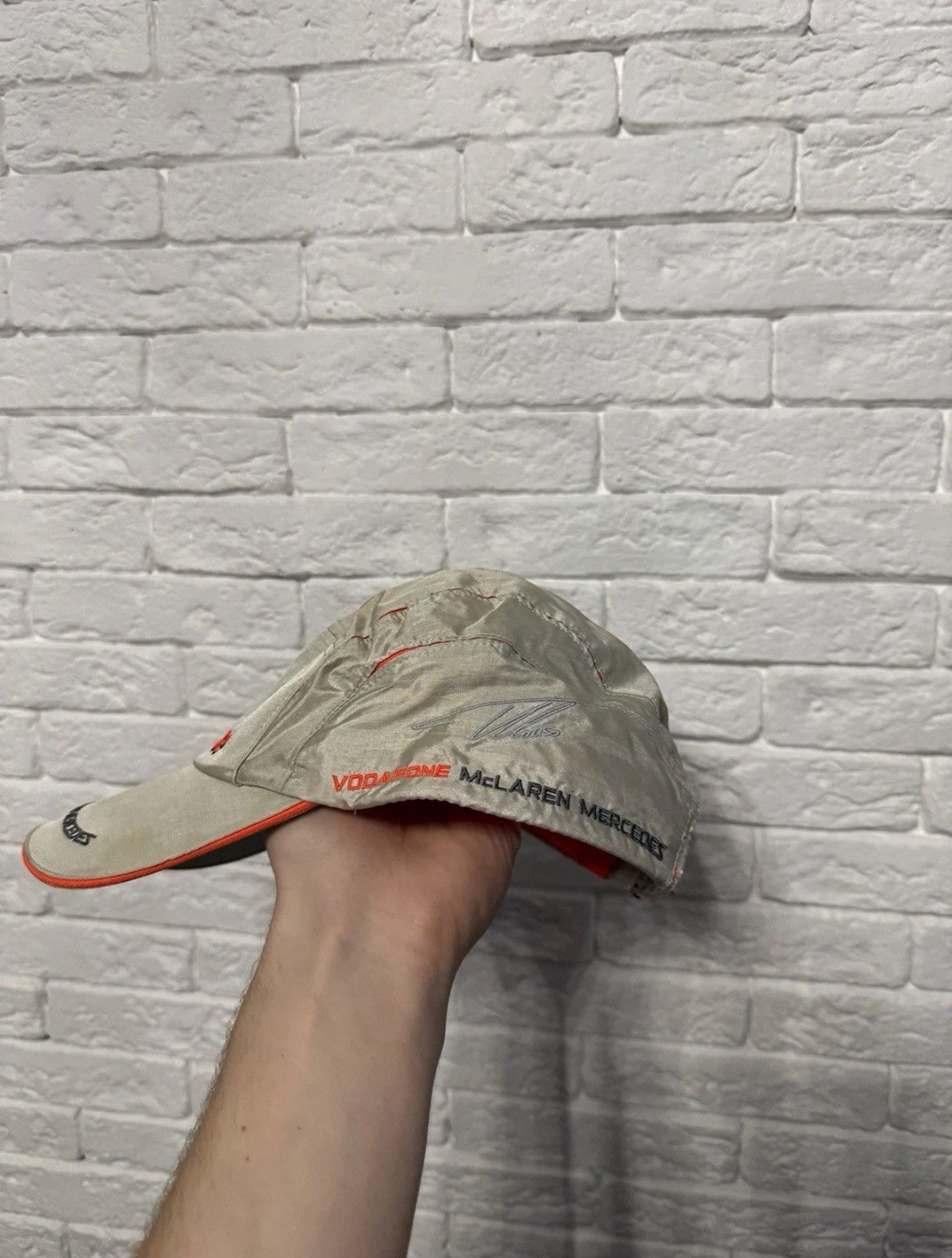 Malcolm McLaren McLaren Mercedes Vodafon Cap Lewis Hamilton F1 Cap Gold Hat Size ONE SIZE - 3 Thumbnail