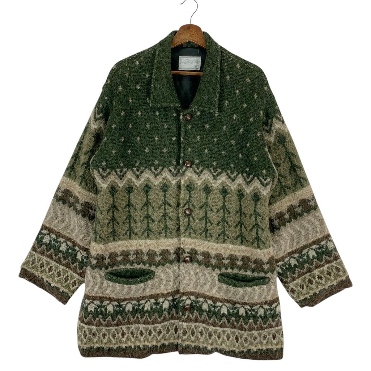 Japanese Brand Vintage Icewool by Alafoss of Iceland Wool Jacket Size US XL / EU 56 / 4 - 1 Thumbnail