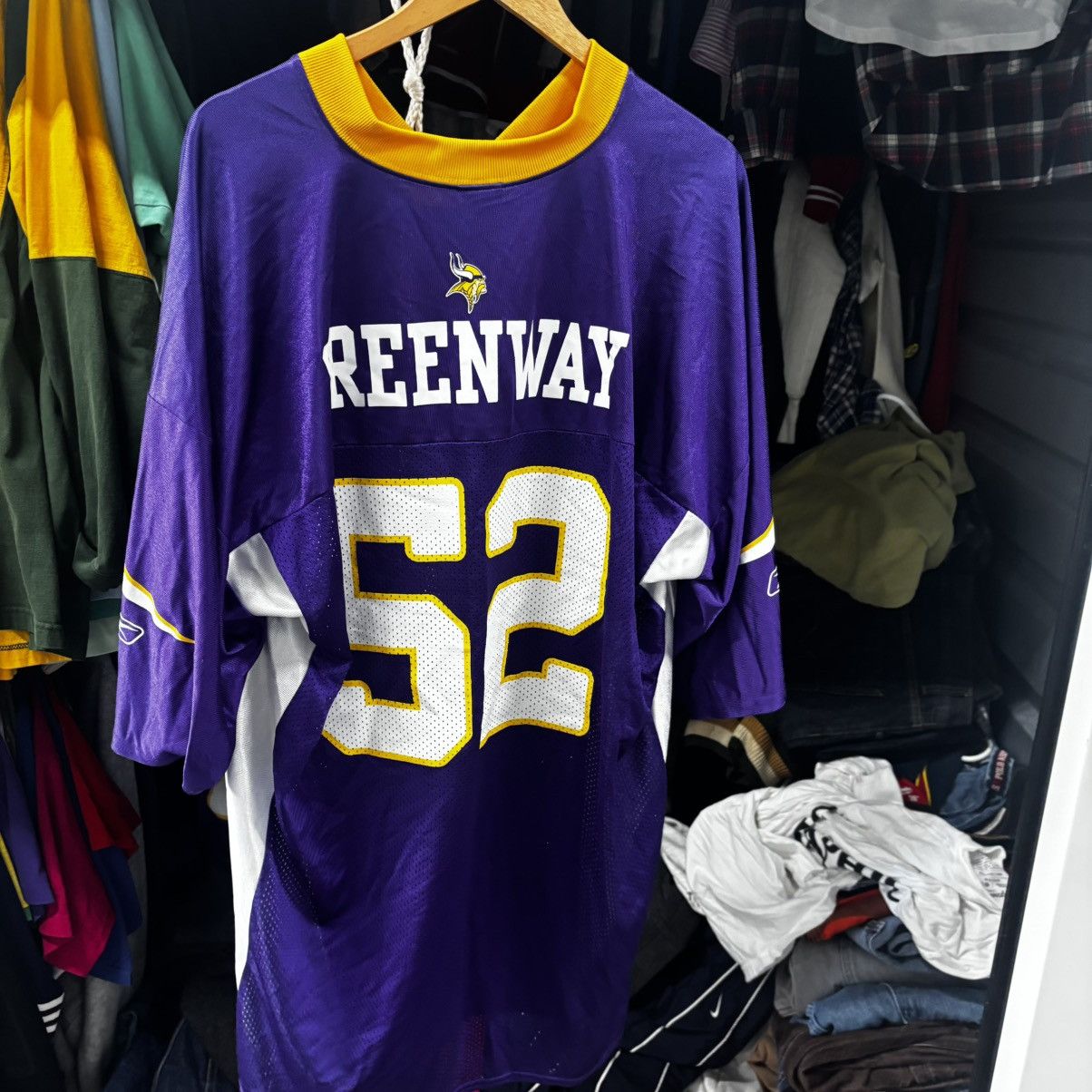 Reebok MINNESOTA VIKINGS REEBOK AUTHENTIC CHAD GREENWAY NFL JERSEY Size US XXL / EU 58 / 5 - 1 Thumbnail