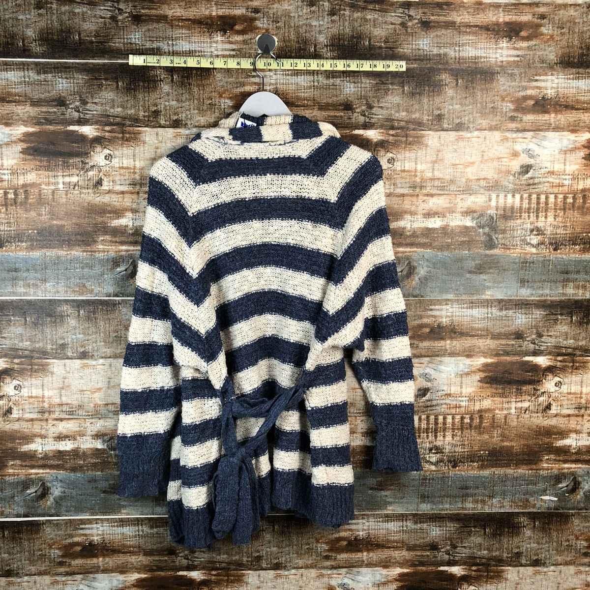Japanese Brand × OVER THE STRiPES Lung Grind Stripe Blue like cobain Knitwear #A2491 Size M / US 6-8 / IT 42-44 - 12 Thumbnail