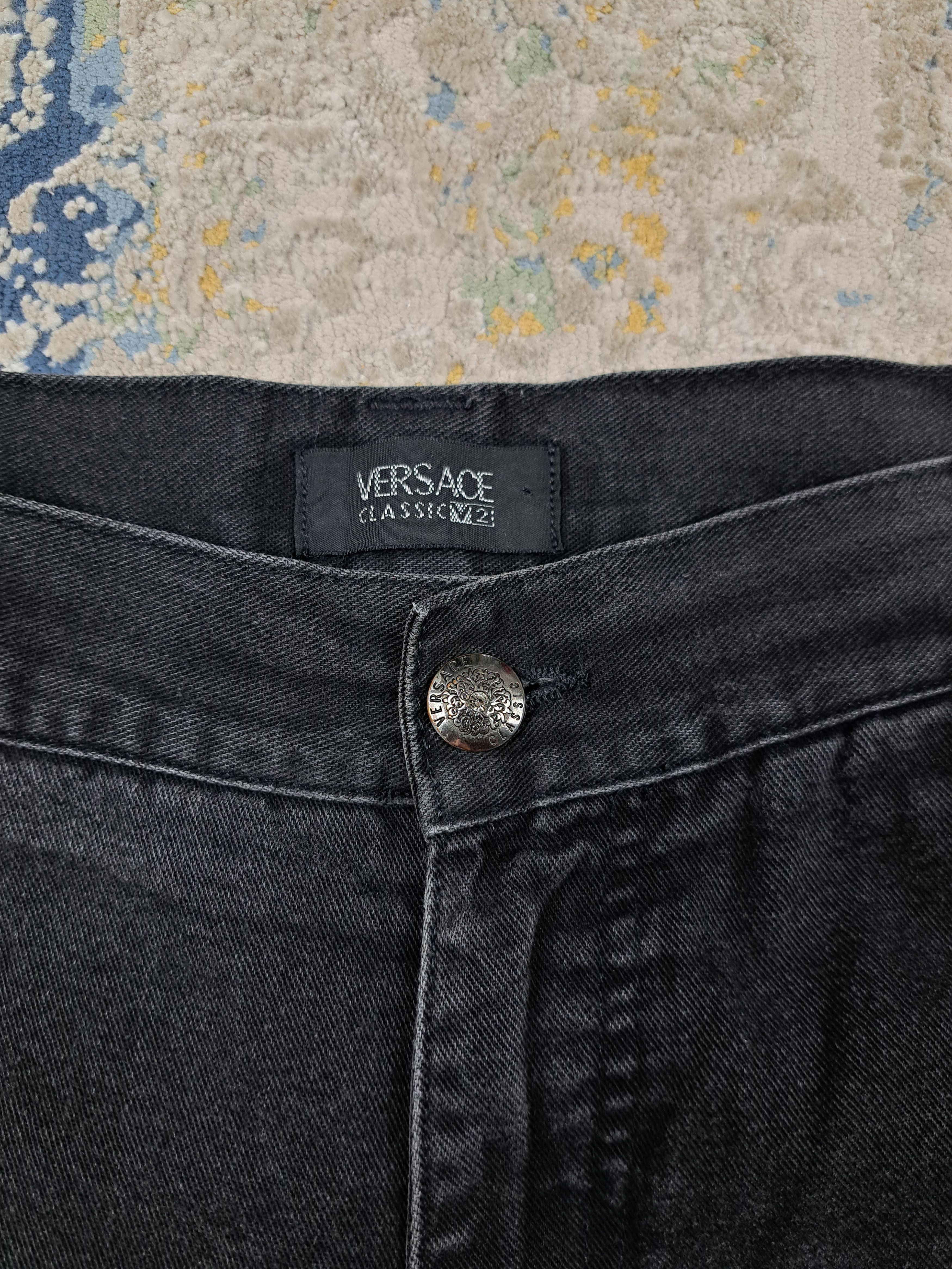 Versace Versace Classic Black Denim Straight Fit Jeans Luxury Size US 36 / EU 52 - 3 Thumbnail