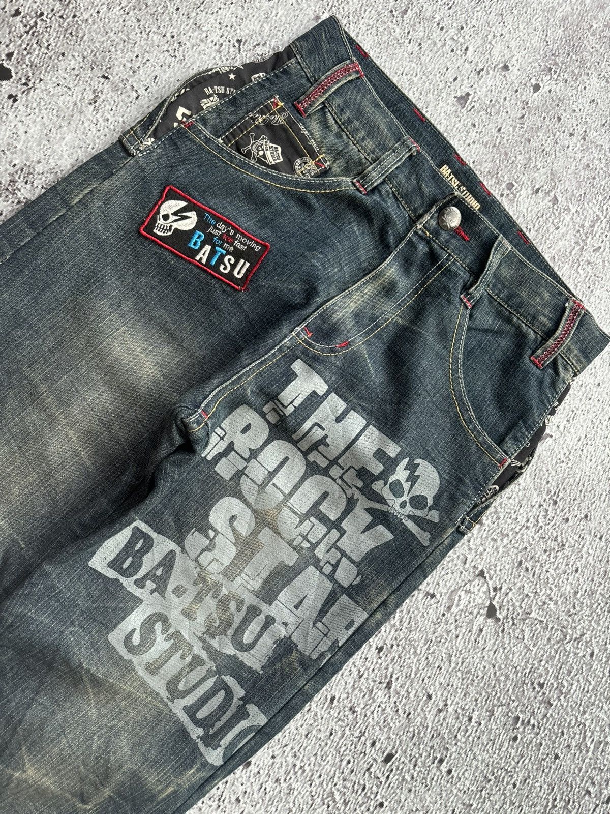 Hysteric Glamour Y2k Ba-tsu studio Skull Punk style Jeans Size US 28 / EU 44 - 6 Thumbnail