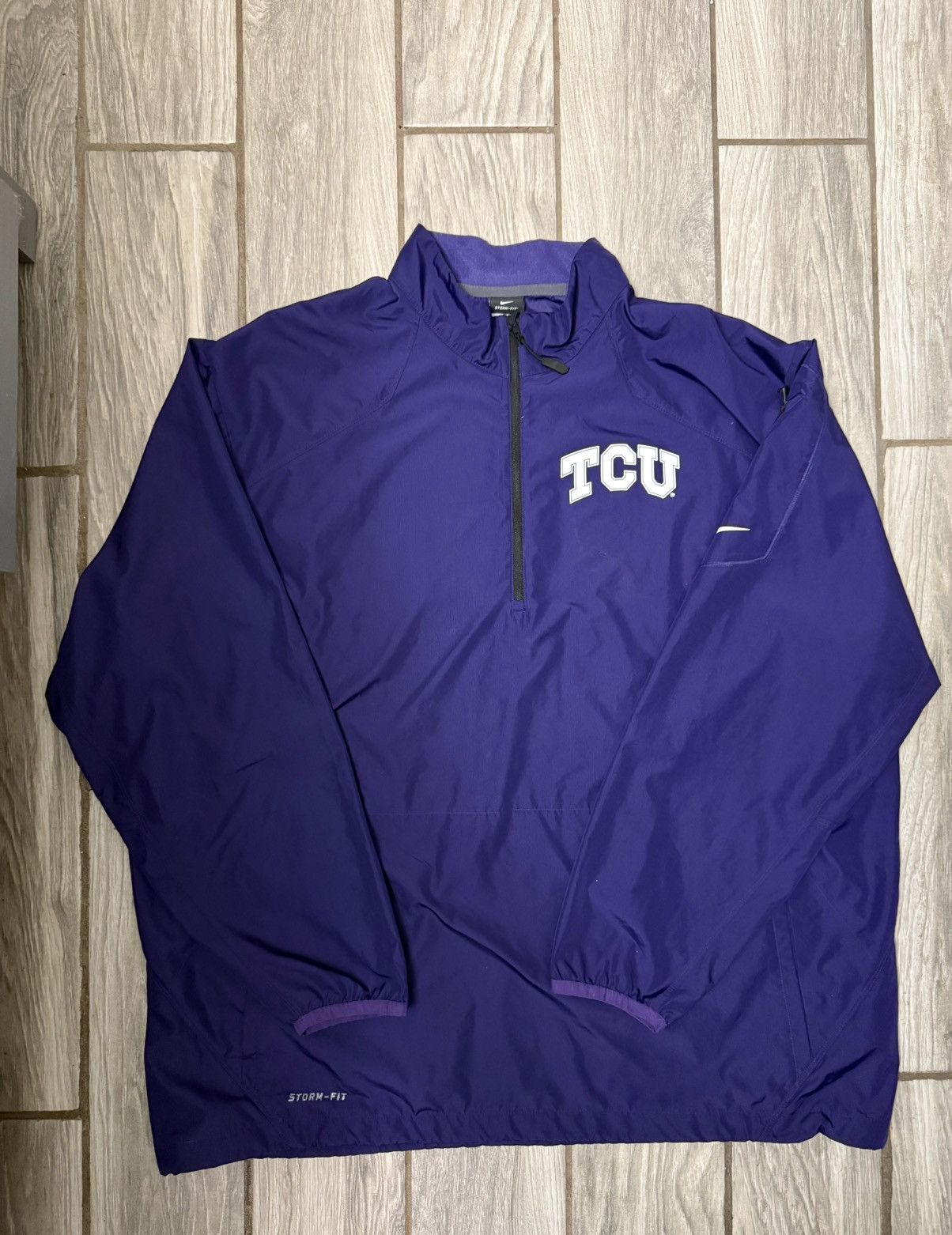 Nike Nike TCU Horned Frogs Storm-Fit 3/4 Zip Long Sleeve Pullover Size US XXL / EU 58 / 5 - 1 Thumbnail