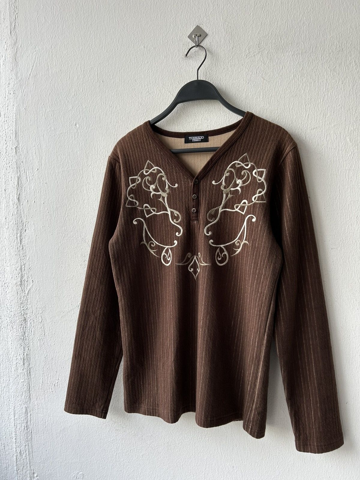 Tornado Mart Tornado Mart Tattoo Brown Long Sleeve Size US XS / EU 42 / 0 - 5 Thumbnail