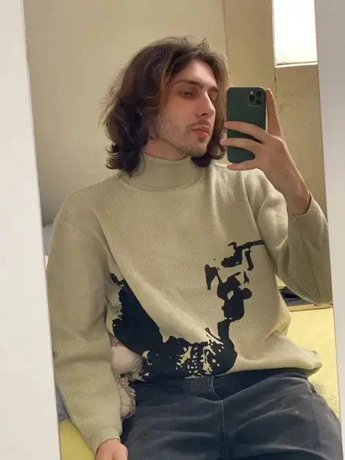 Japanese Brand × Vintage Japanese style knitted turtleneck sweater Size US S / EU 44-46 / 1 - 2 Thumbnail