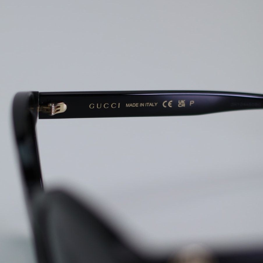 Gucci Gucci Sunglasses GG1315S 002 Shiny Black/Grey PolarizedWomen Size ONE SIZE - 10 Thumbnail