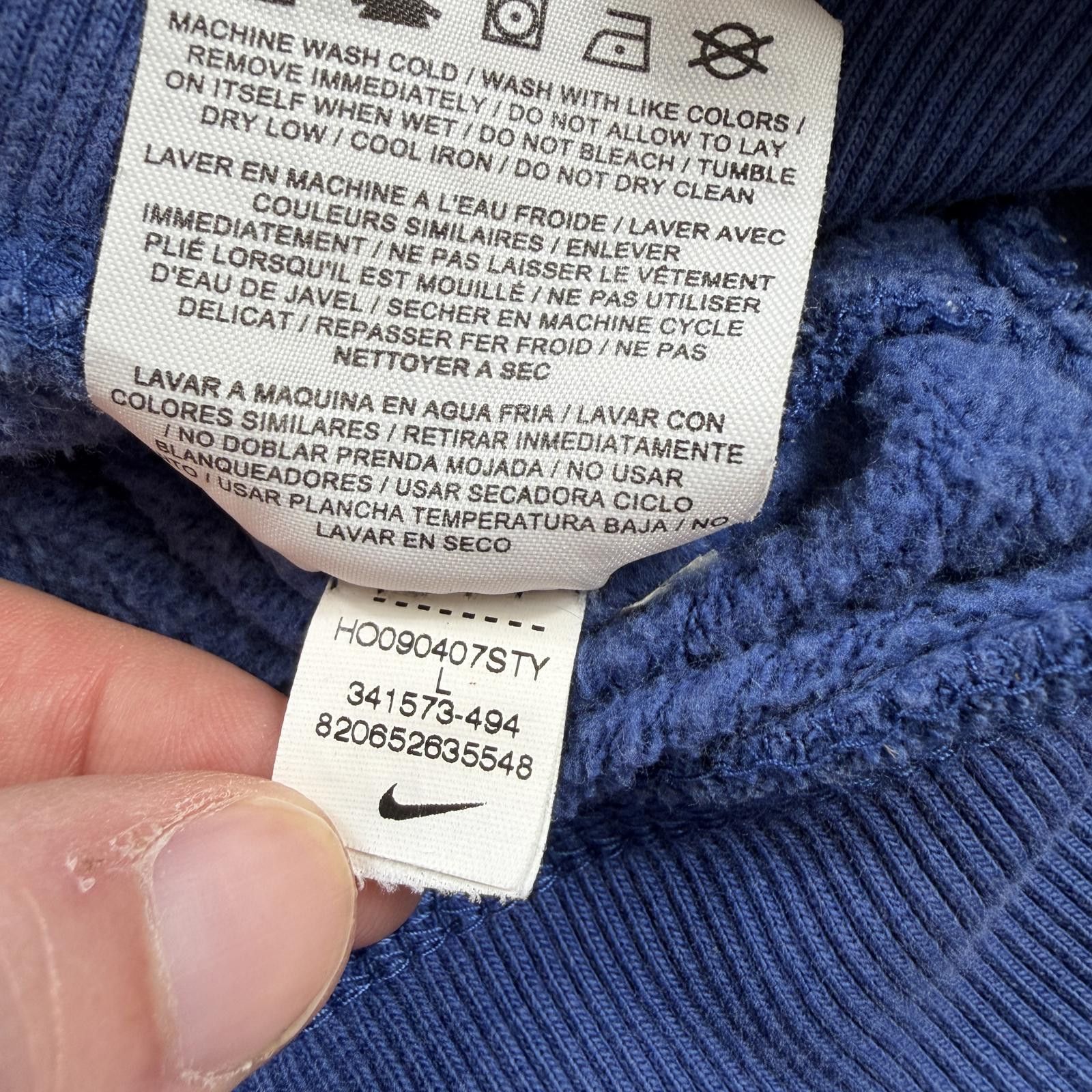 Nike Vintage Y2K Nike Athletic Dept Full Zip Hoodie Large Blue Size US L / EU 52-54 / 3 - 9 Thumbnail