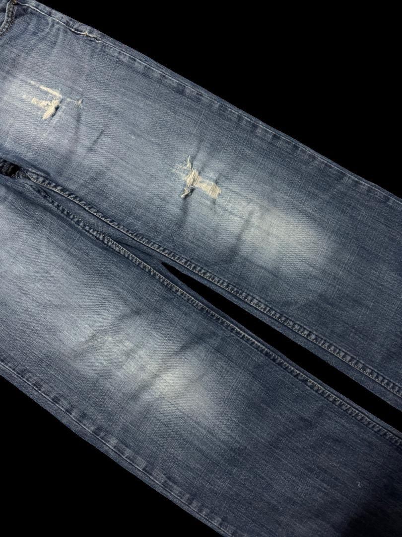 JACKROSE Vintage Japanese Sick Faded Distressed Straight Denim Jeans Size US 32 / EU 48 - 8 Thumbnail