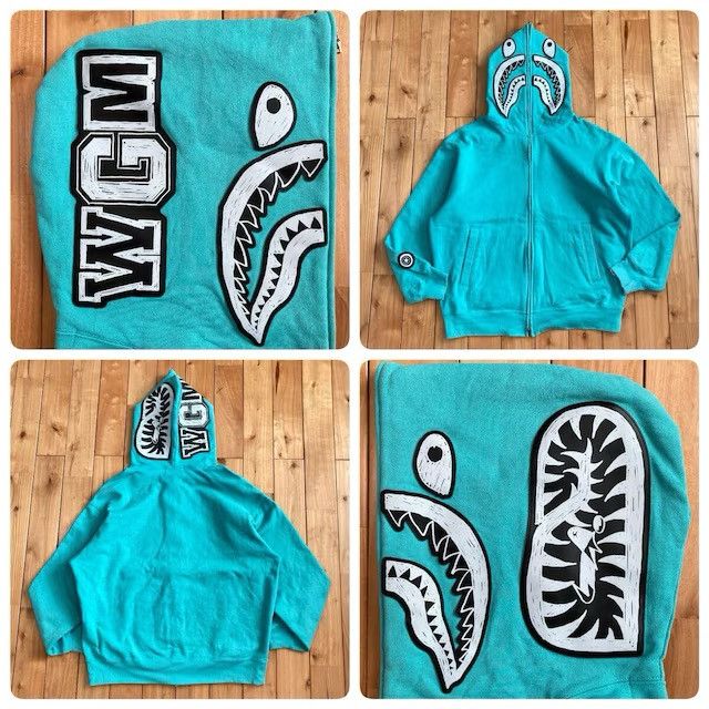 Bape BAPE Hand Drawn Face Shark Full Zip Hoodie a bathing ape Size US S / EU 44-46 / 1 - 1 Thumbnail