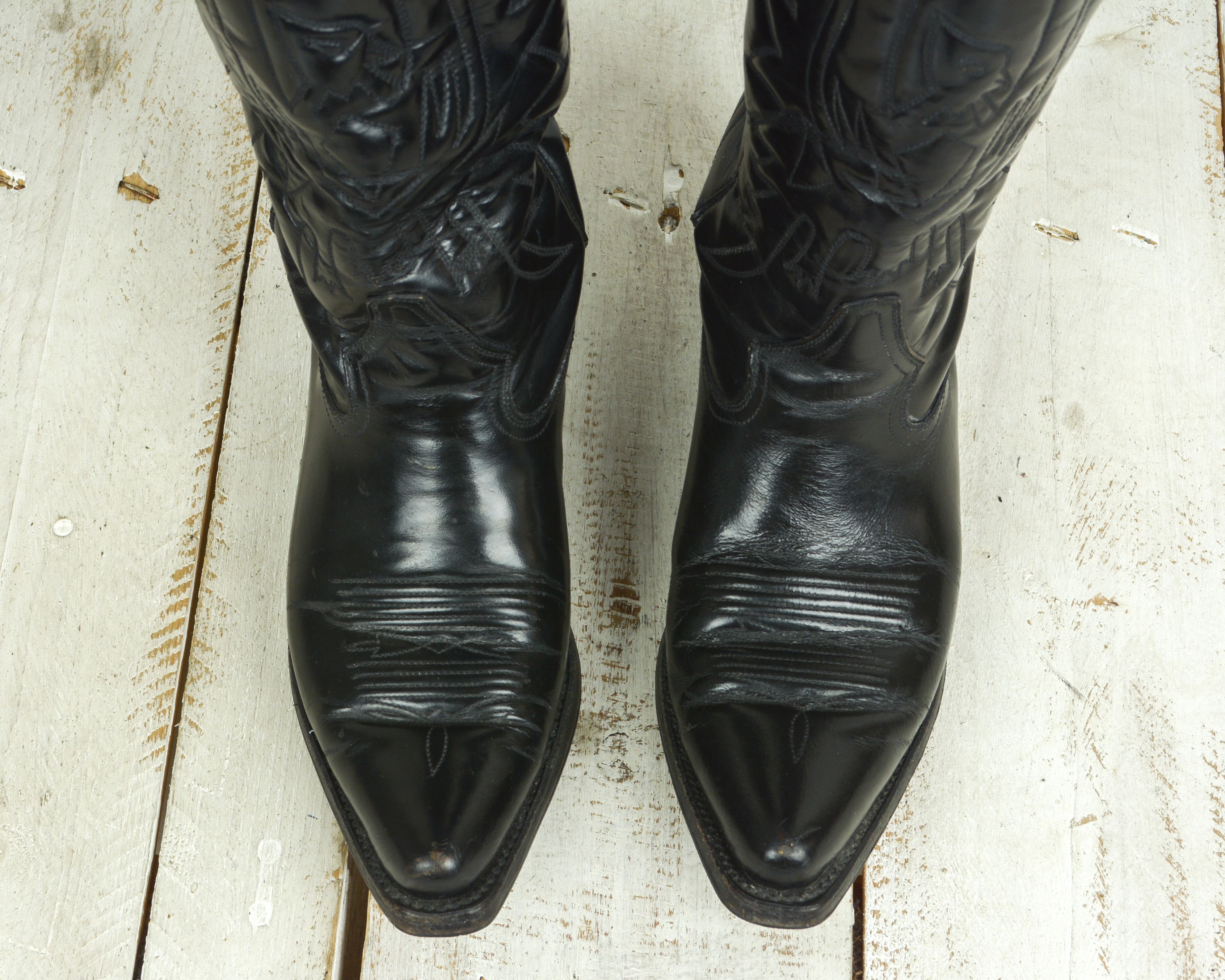 Vintage Buffalo handcrafted handmade Western Cowboy Boots Pullons Size US 6 / IT 36 - 5 Thumbnail