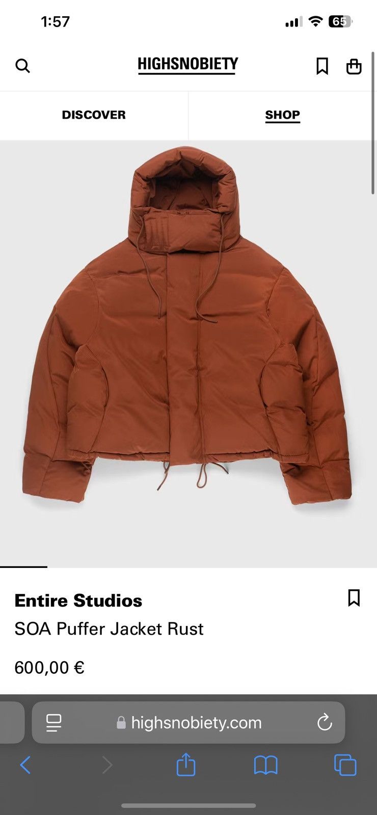 Entire Studios Soa Puffer | Grailed