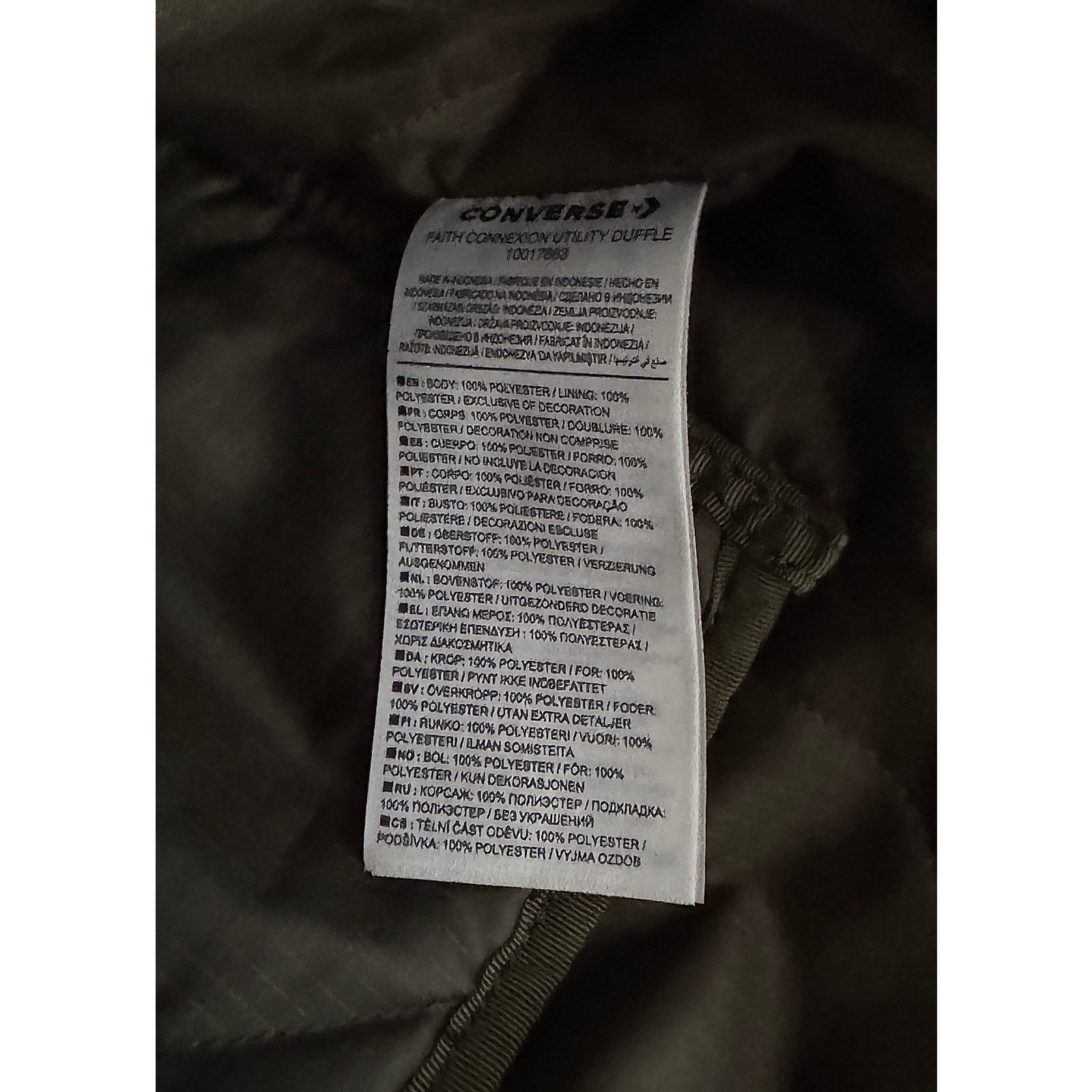 Converse Converse x Faith Connexion Utility Large Tote Bag Urban Camo Size ONE SIZE - 3 Thumbnail
