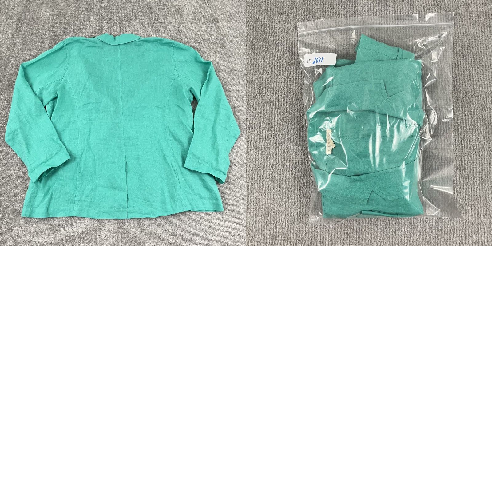 Eileen Fisher Eileen Fisher Blazer Shirt Womens XL Green 100% Linen 1-Button Notched Preppy Size XL / US 12-14 / IT 48-50 - 8 Thumbnail