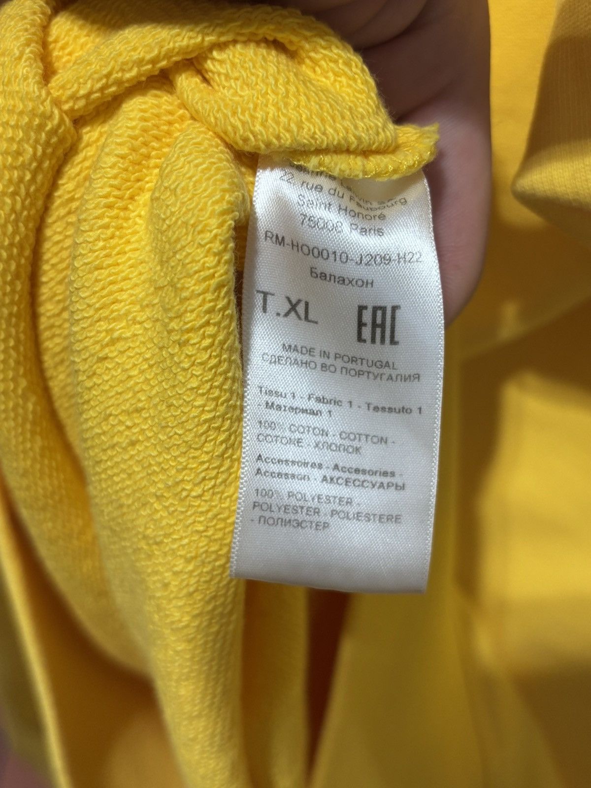 Lanvin Lanvin Curb EMB Yellow Hoodie Size US XL / EU 56 / 4 - 5 Thumbnail