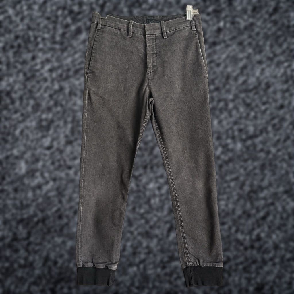 Neil Barrett NEIL BARRETT Denim Cropped Banding Slacks Pants 30 Black Men's Regular Inseam 26.5” Zip Fly Hook Closure Band 90s? Size US 30 / EU 46 - 1 Thumbnail