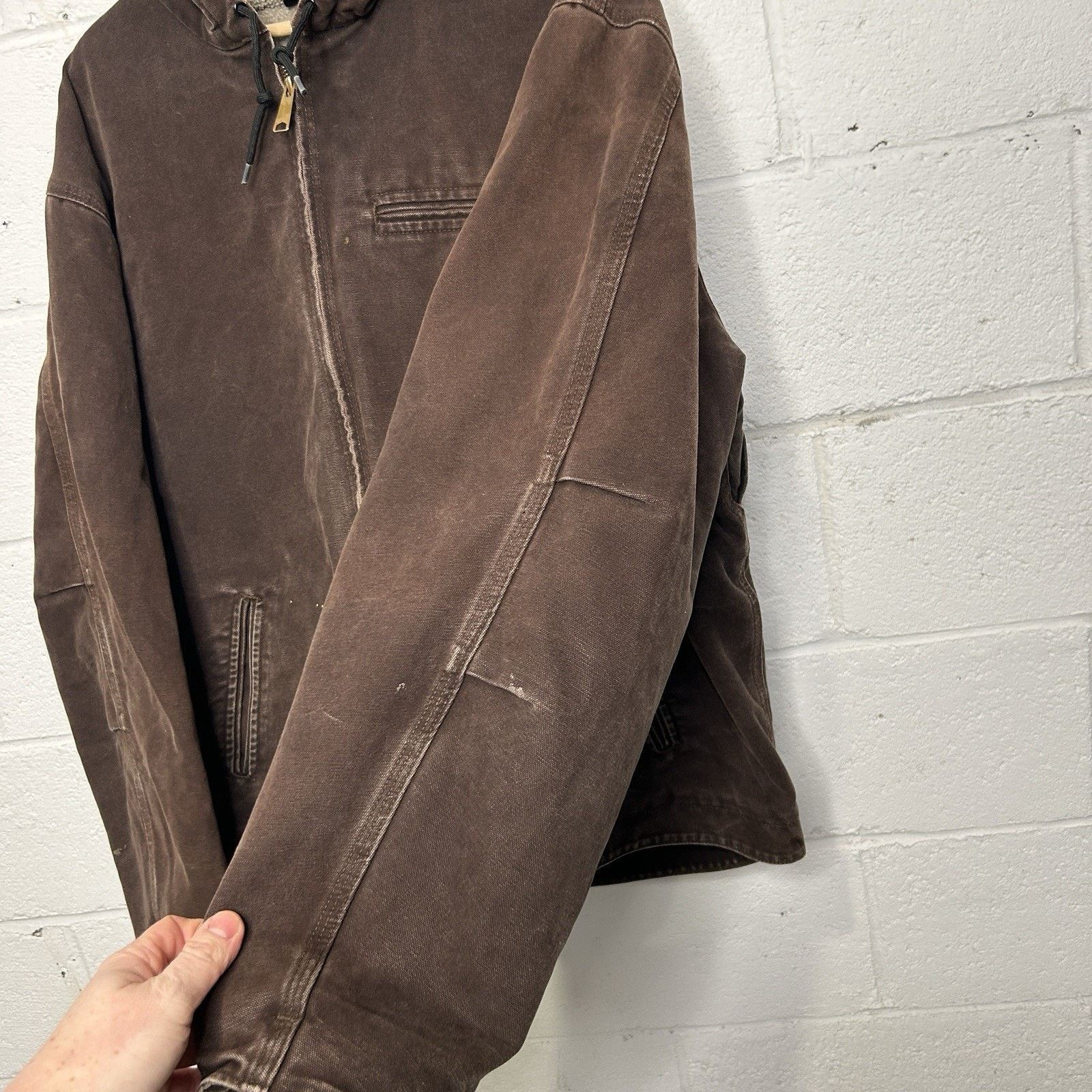 Carhartt Y2K Carhartt Sherpa-Lined Hooded Detroit Jacket “Dark Brown” Size US XL / EU 56 / 4 - 8 Thumbnail
