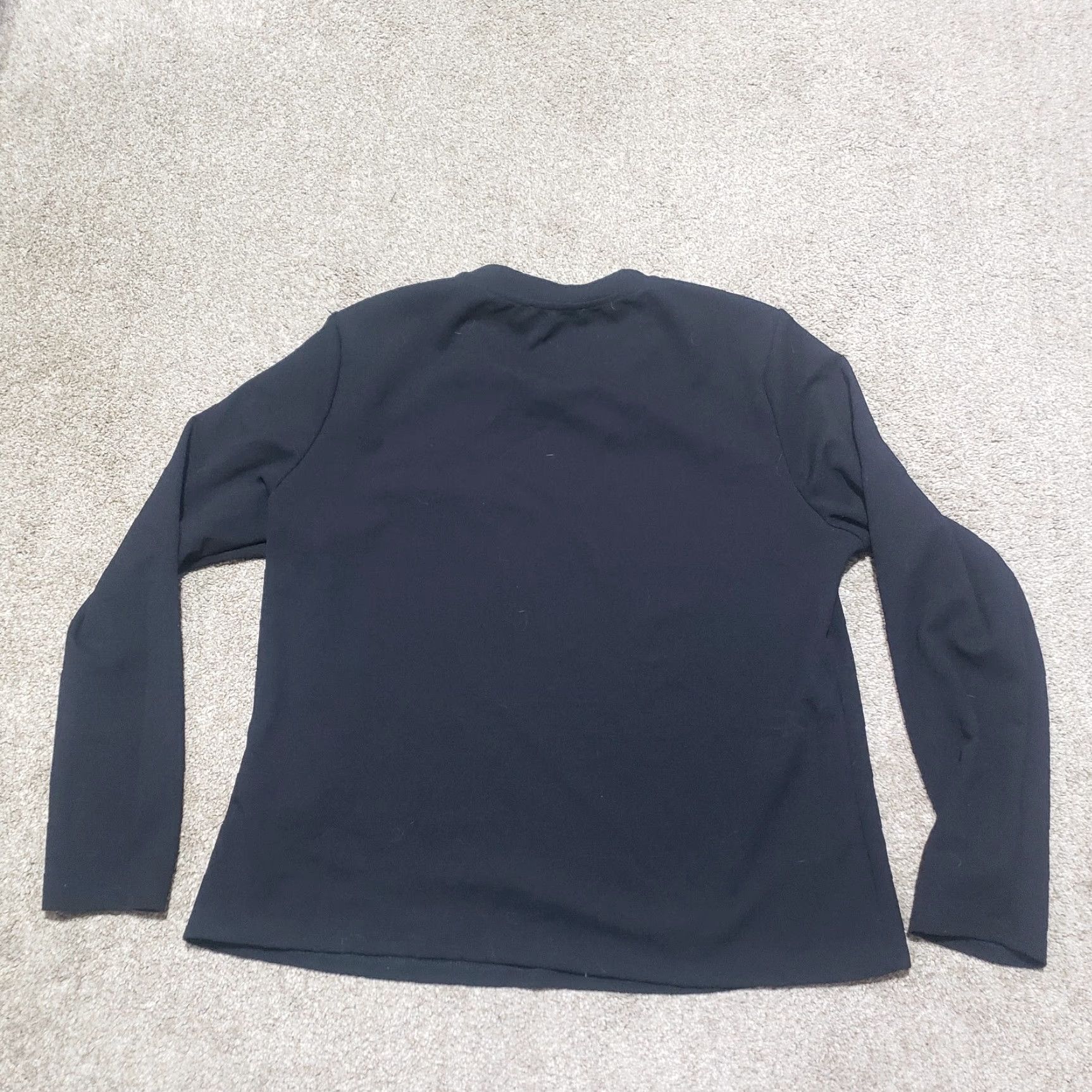 Shein SheIn Shirt Long Sleeve Solid Black 2XL Womens Adult Fall Winter Summer Spring 2XL Shirt Women's Black Long Sleeve Solid | 2XL Size XXL / US 16-18 / IT 52-54 - 8 Thumbnail