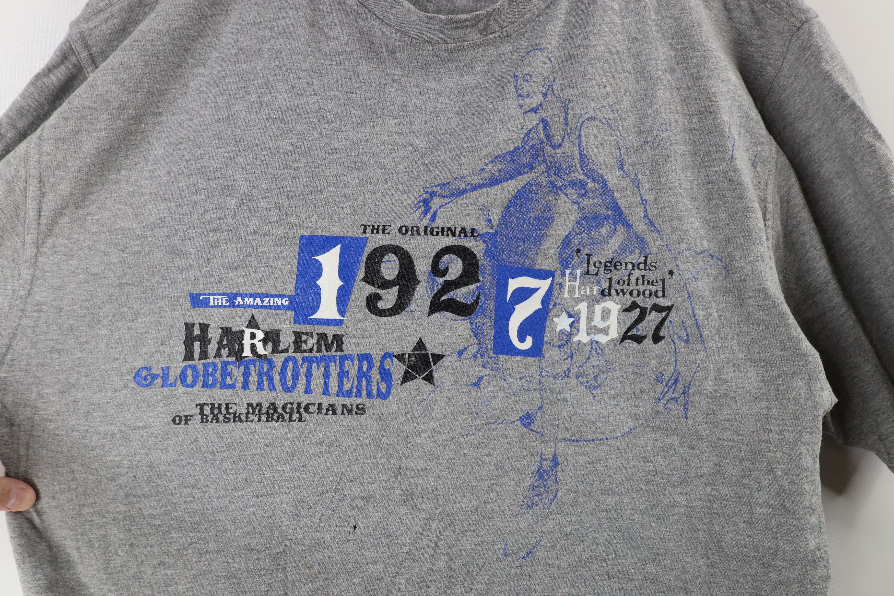 Vintage Vintage 90s Out Harlem Globetrotters Basketball T-Shirt Gray Size US L / EU 52-54 / 3 - 5 Thumbnail