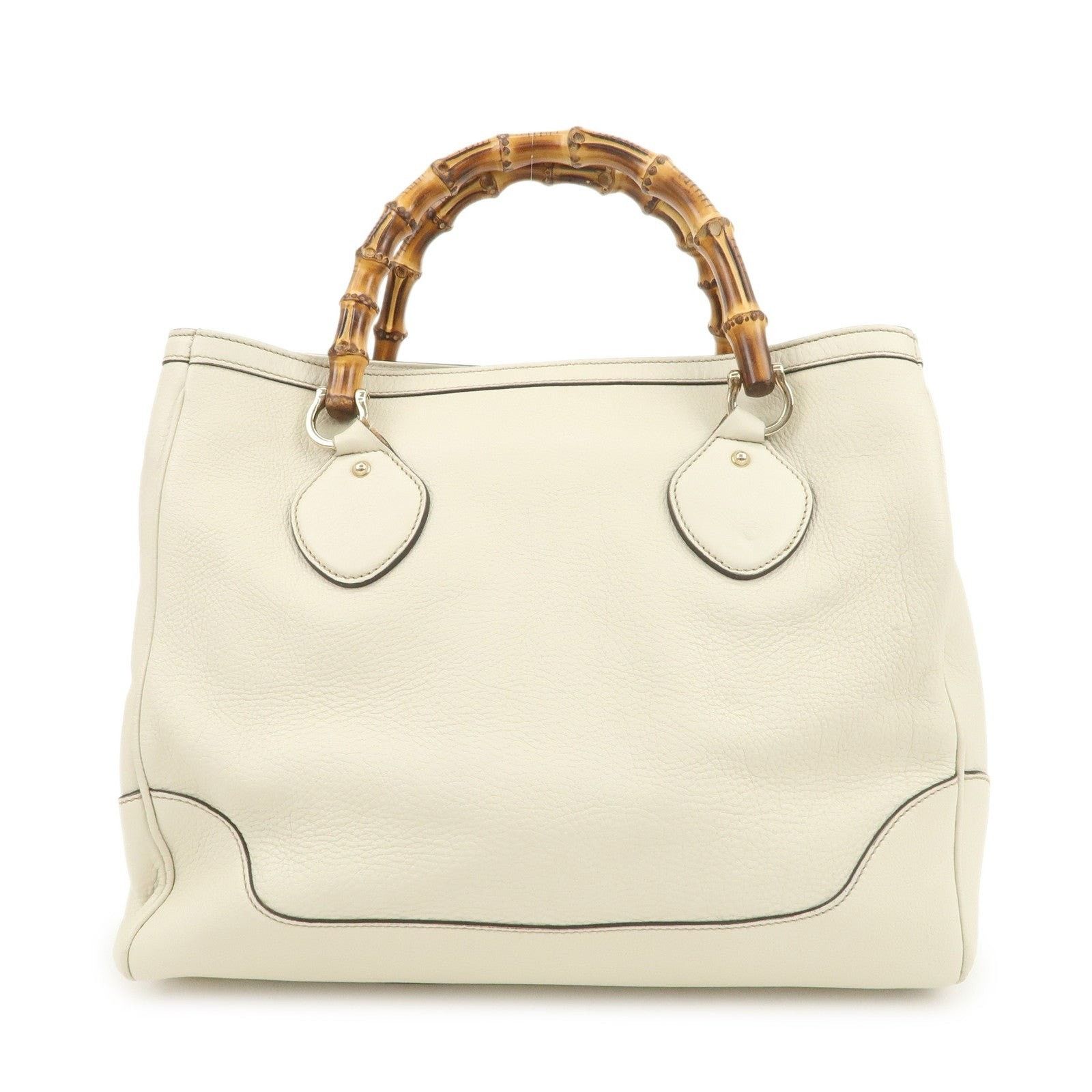 Gucci Gucci Bamboo Top Handle Bag Calfskin Cream Size ONE SIZE - 1 Thumbnail
