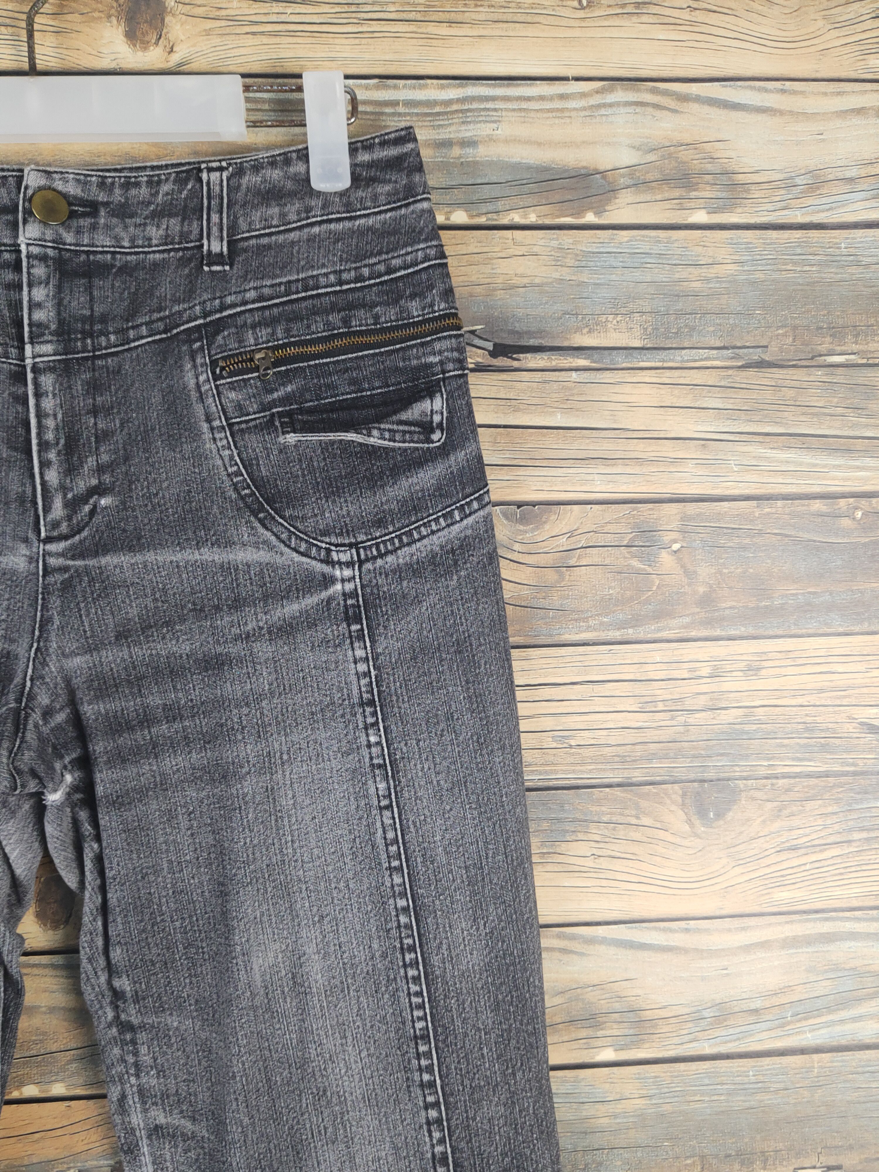 Japanese Brand Green Eye Black Distressed Ripped denim Jeans #W1607 Size 27" / US 4 / IT 40 - 6 Thumbnail