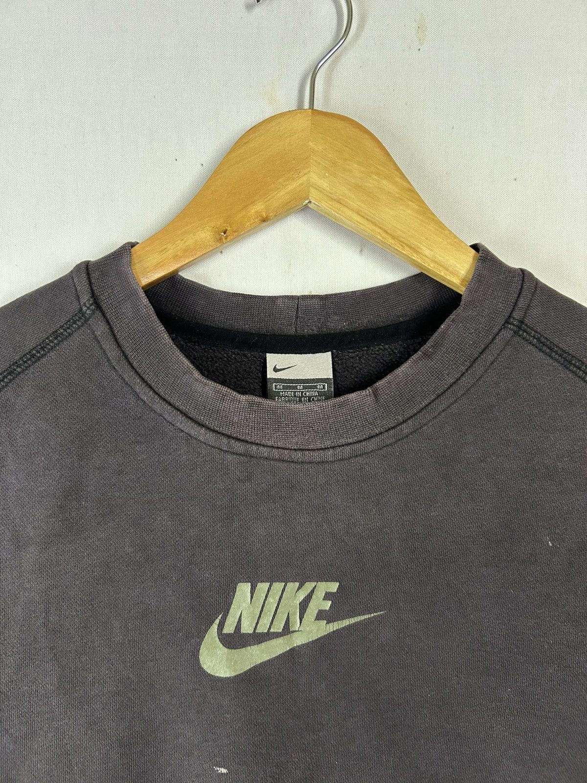 Nike × Vintage Vintage thrashed sunfaded nike sweatshirt Size US M / EU 48-50 / 2 - 3 Thumbnail