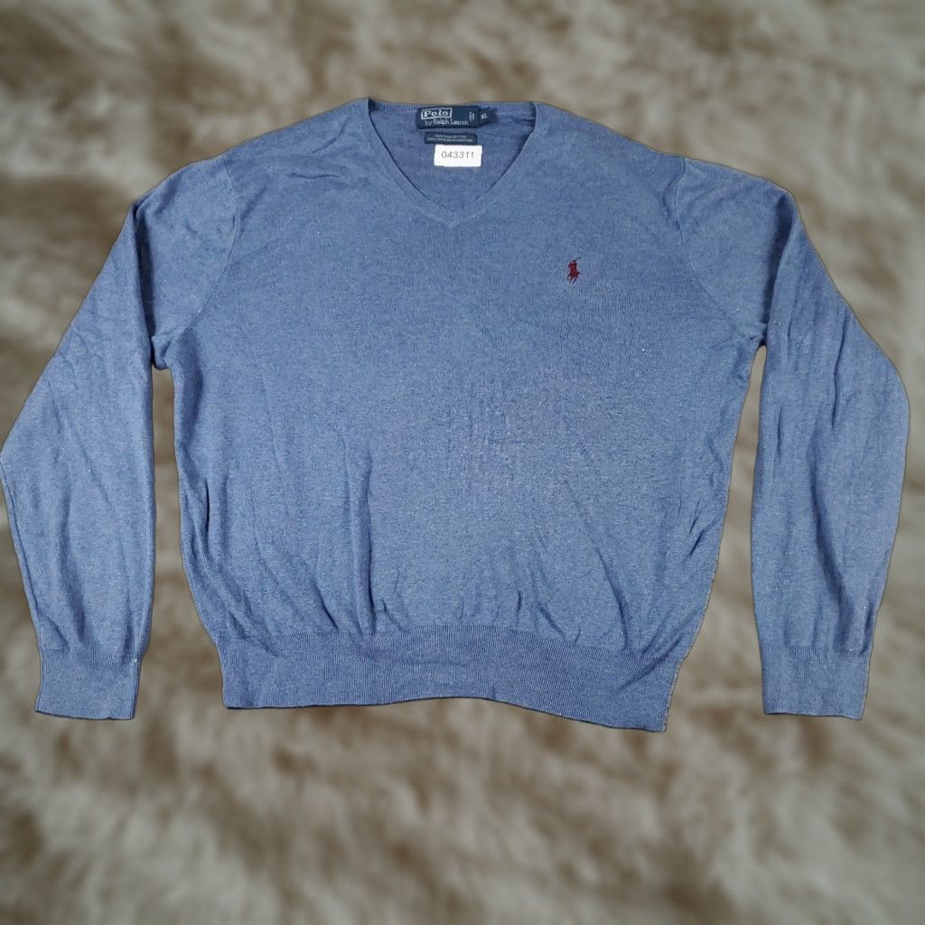 Ralph Lauren Polo Ralph Lauren Mens XL Blue Pony Sweater Casual Pullover Size US XL / EU 56 / 4 - 1 Thumbnail