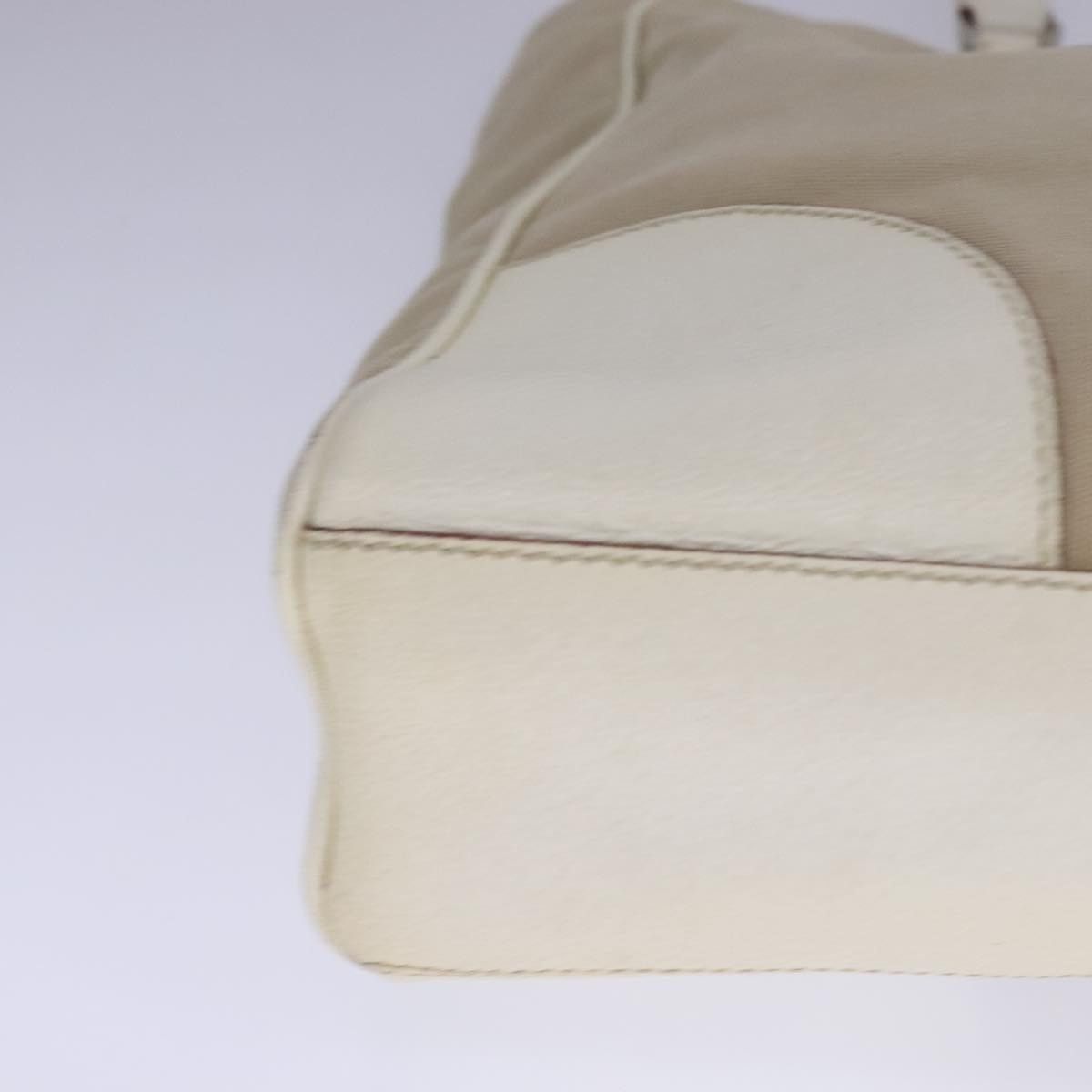 Prada PRADA Tote Bag Canvas Leather Beige White Silver Size ONE SIZE - 14 Thumbnail