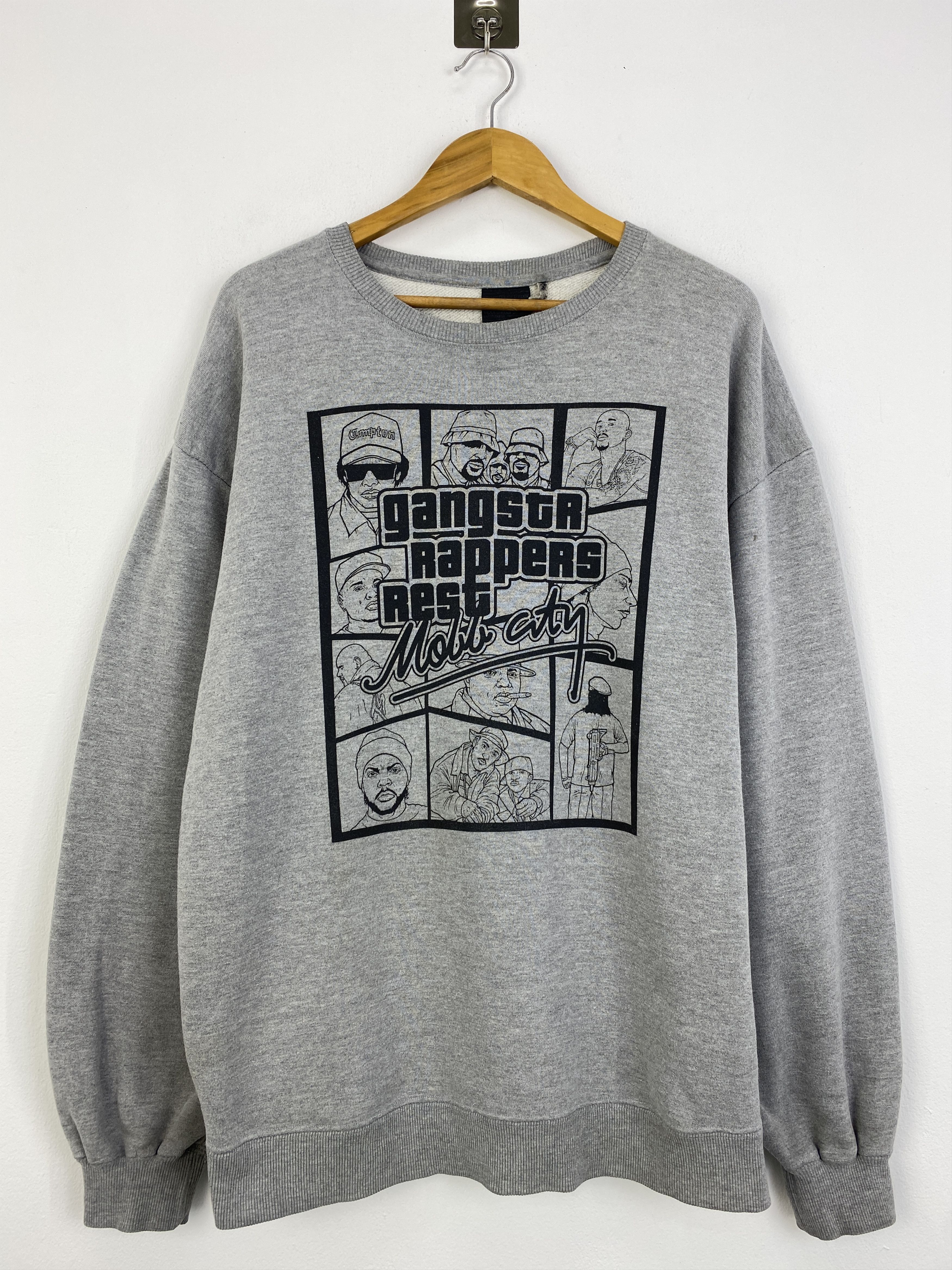 Rap Tees Vintage Gangsta Rappers Rest Crewneck SH0033 Size US XL / EU 56 / 4 - 1 Thumbnail