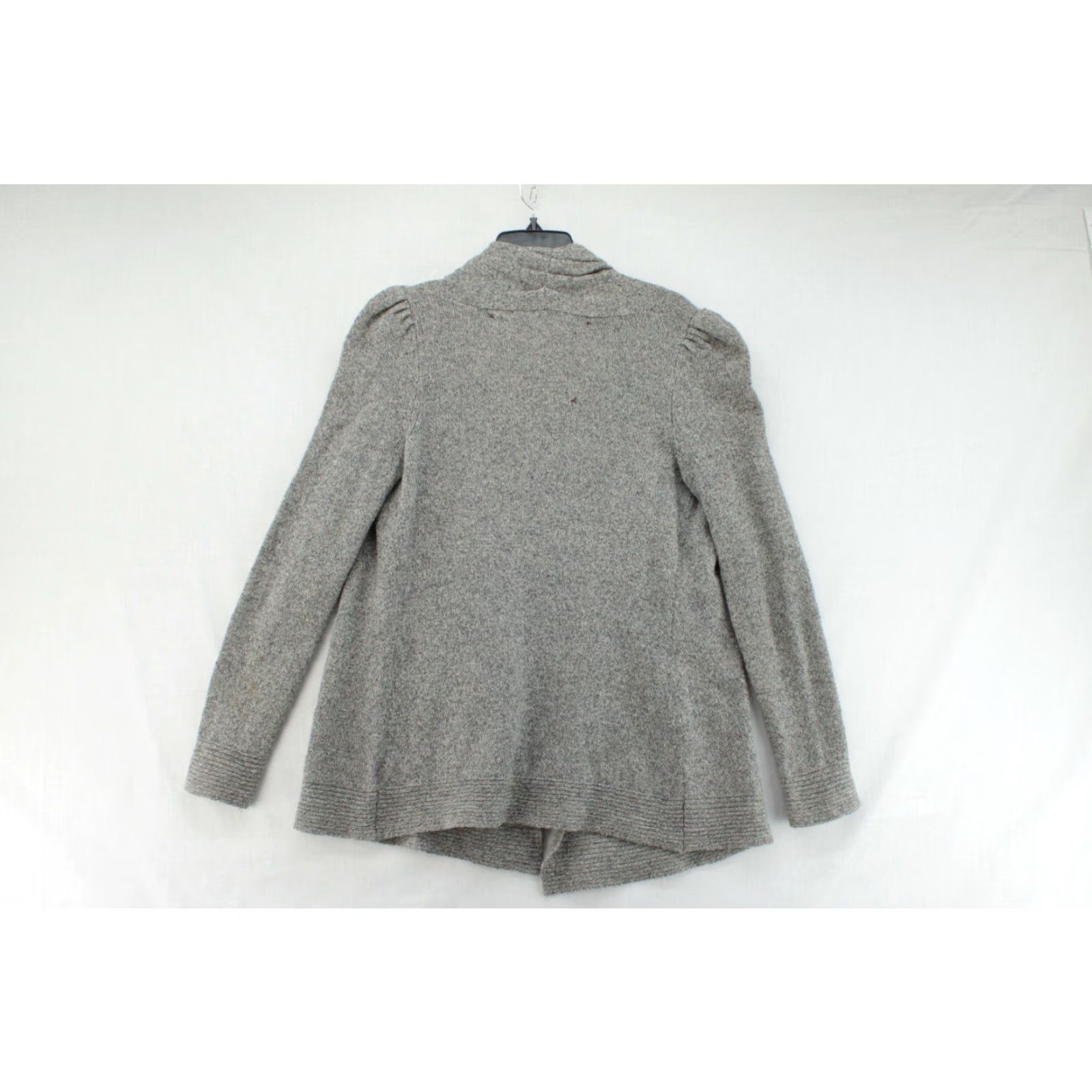 Anthropologie VINTAGE Anthropologie Meguro River Cardigan Women's Small Gray Puff Sleeve Open Sweater Size S / US 4 / IT 40 - 3 Thumbnail