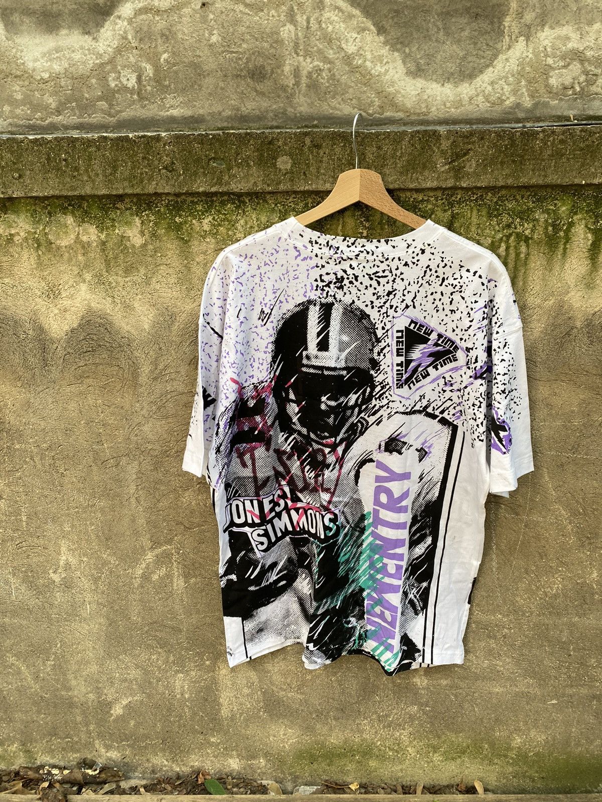 NHL × Vintage Vintage 90s NHL Jones Simmons Overprinted T-Shirt Size US XL / EU 56 / 4 - 2 Thumbnail
