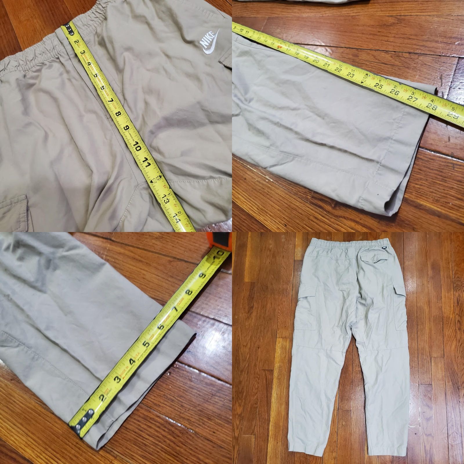 Nike Pants Mens Large Beige Cargo Joggers Lightweight Elastic Waist DD5207-250