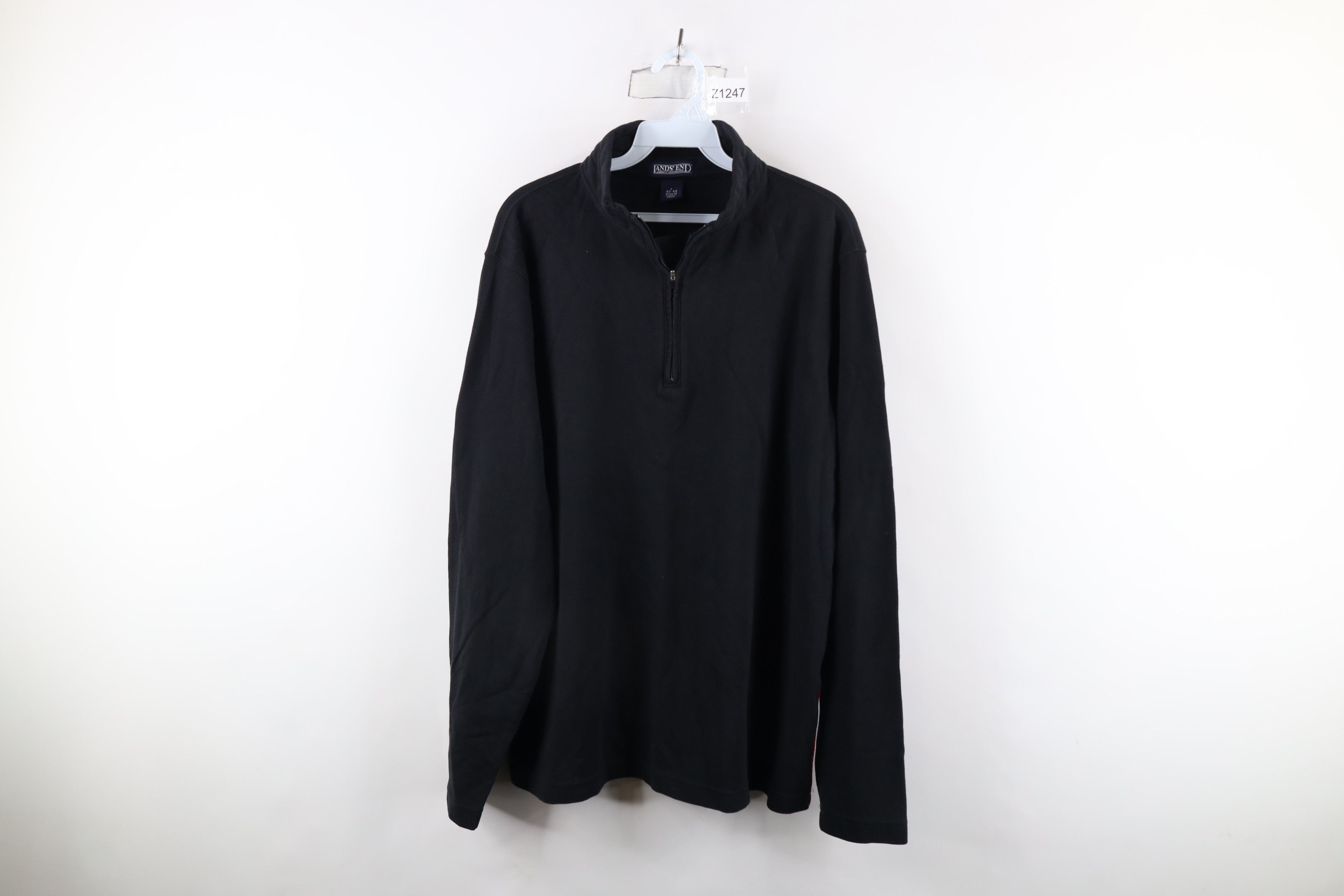 Lands' End × Vintage Vintage Lands End Thermal Knit Half Zip Pullover Sweater Size US L / EU 52-54 / 3 - 1 Thumbnail