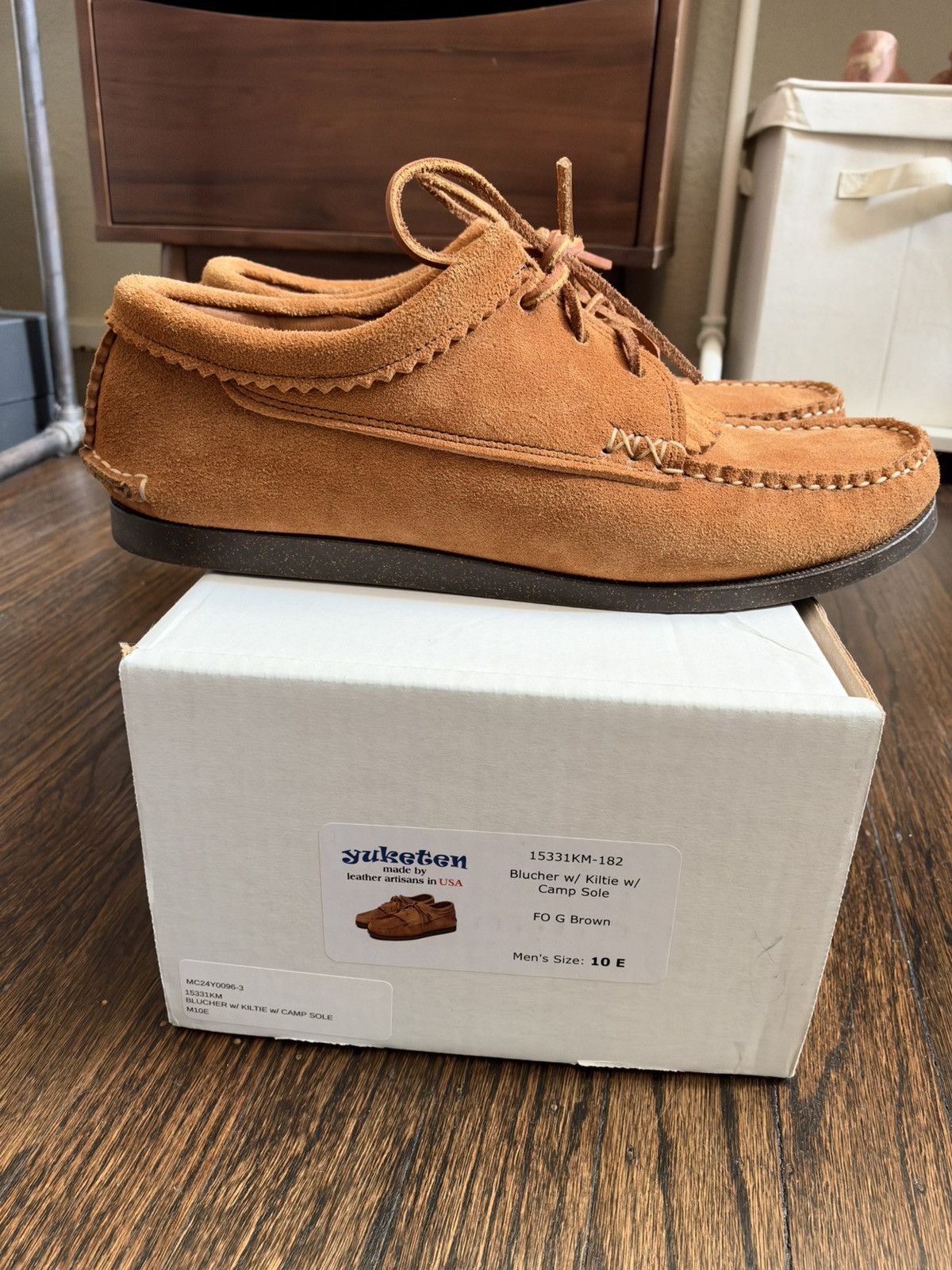 Yuketen Blucher W/Kiltie W/Camp sole FO G brown Size US 10 / EU 43 - 7 Thumbnail