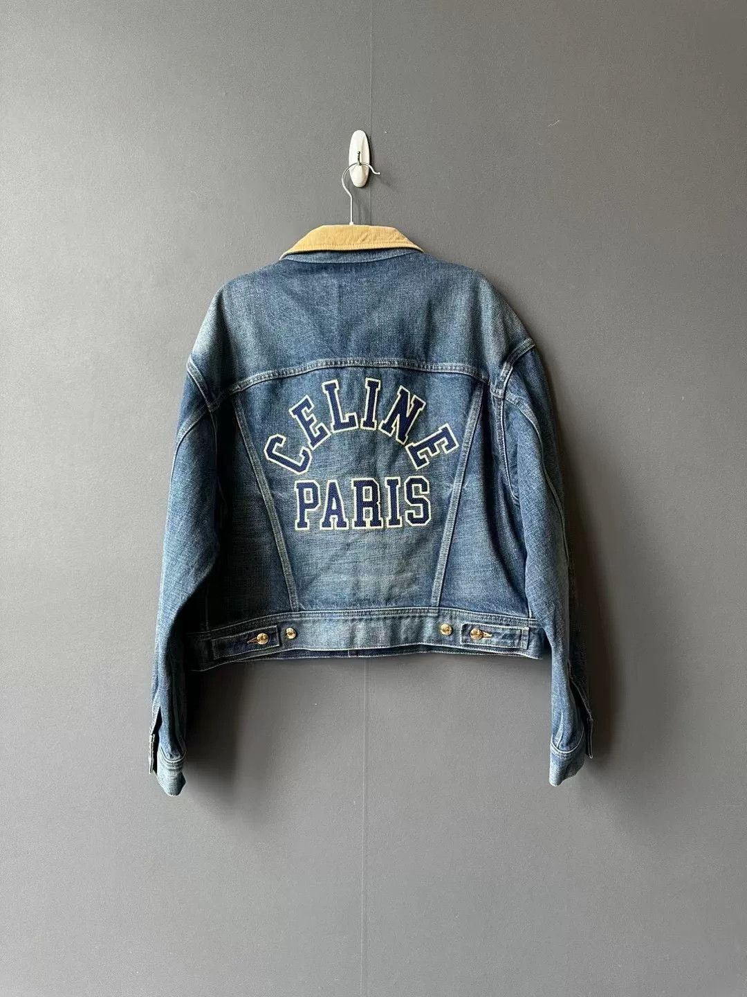 Celine Celine Back Letter Denim Jacket Size US M / EU 48-50 / 2 - 1 Thumbnail