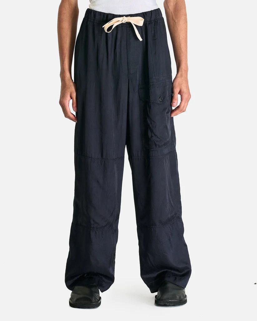 Dries Van Noten o1s1v1r1oon0825 Pannoch Sv Pants in Nevy Blue Size US 38 / EU 54 - 1 Thumbnail