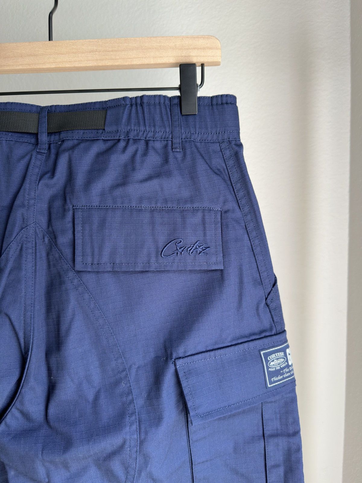 Corteiz Alcatraz Logo Guerillaz Cargo Pants Navy Size US 32 / EU 48 - 7 Thumbnail