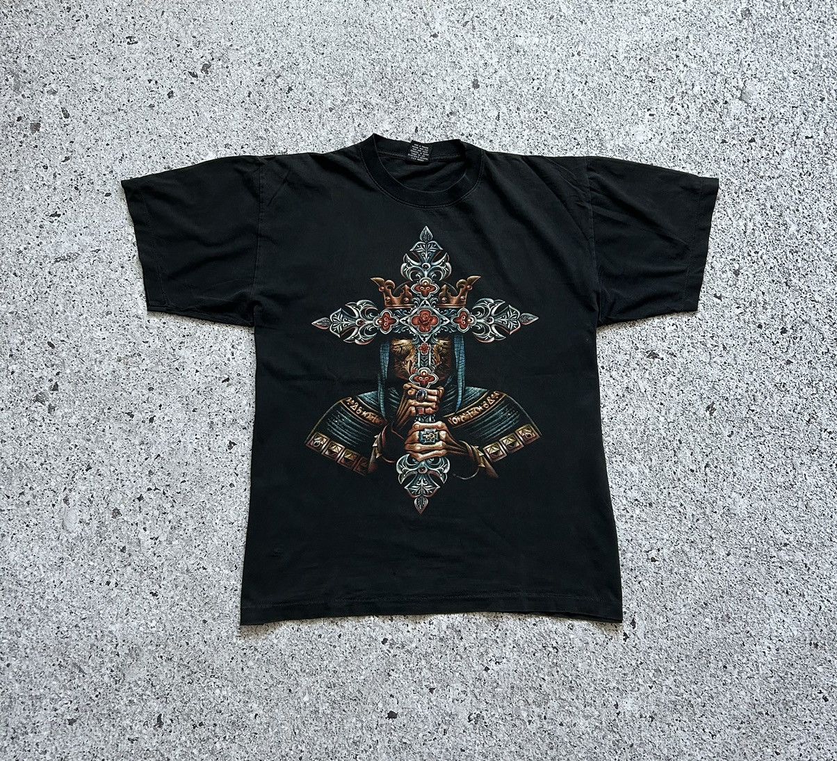 Band Tees × Vintage Vintage 90’s Rock Band T-Shirt Skull King Cross Logo T-Shirt Size US XL / EU 56 / 4 - 1 Thumbnail
