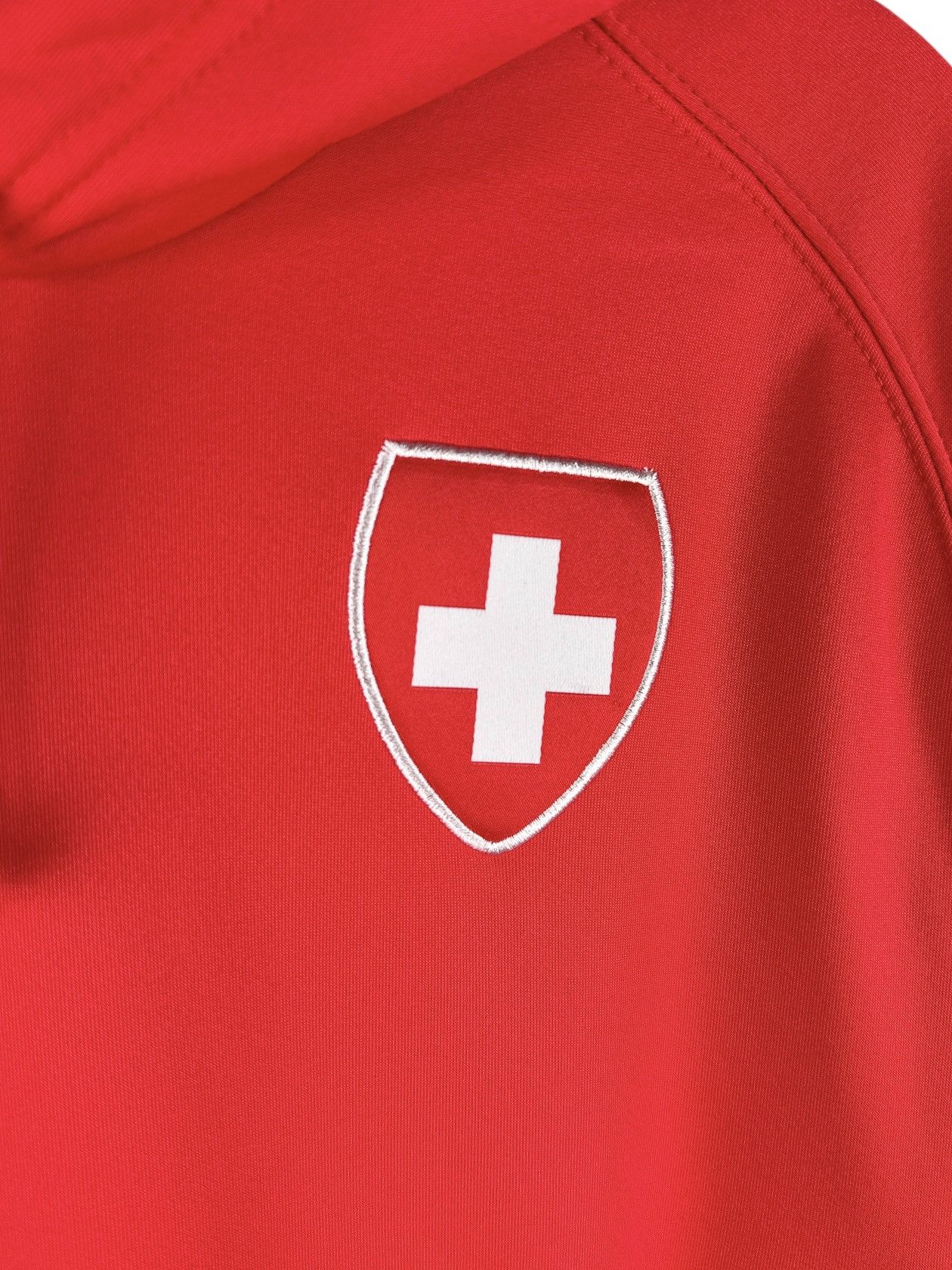 Nike Vintage Y2K Nike Tiempo Switzerland Hoodie Red Size US L / EU 52-54 / 3 - 6 Thumbnail