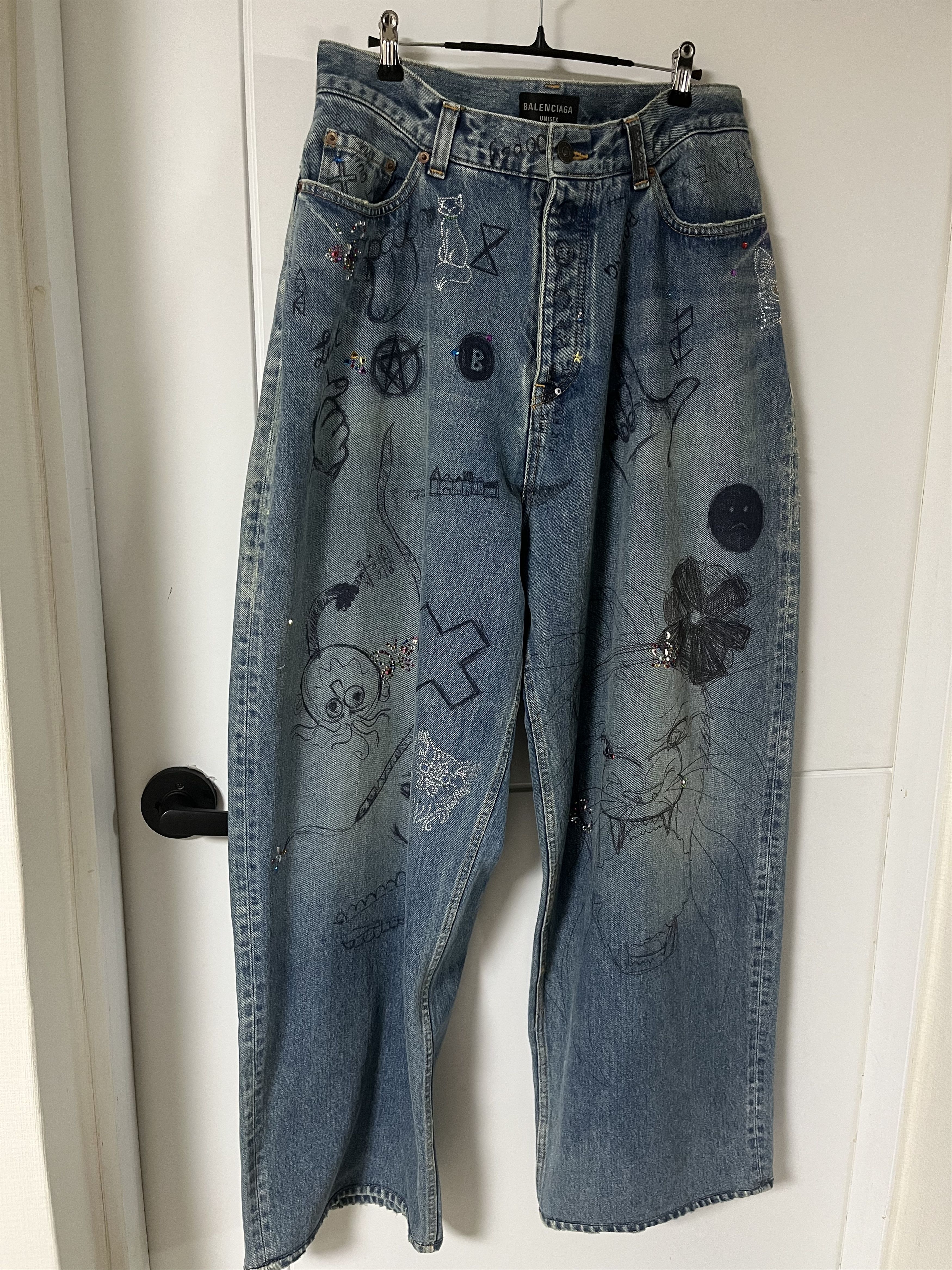 Balenciaga Balenciaga Cut-Up Baggy Jeans Blue Size XS | Grailed