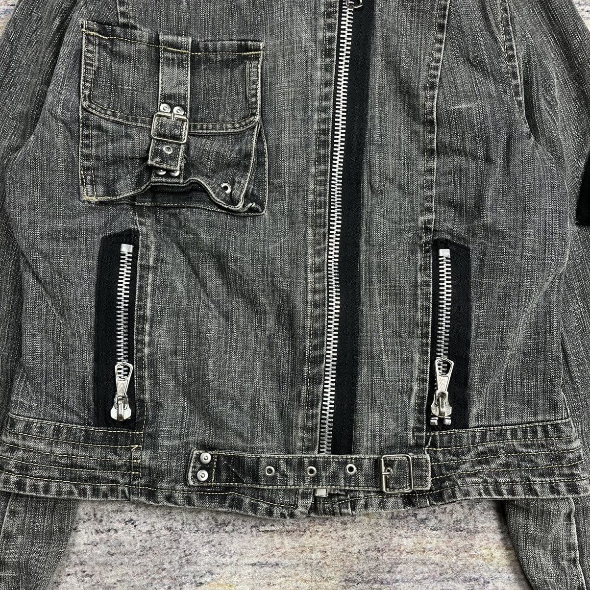 Japanese Brand × Le Grande Bleu (L.G.B.) × Tornado Mart Biscote cropped bondage biker denim jacket Size M / US 6-8 / IT 42-44 - 5 Thumbnail