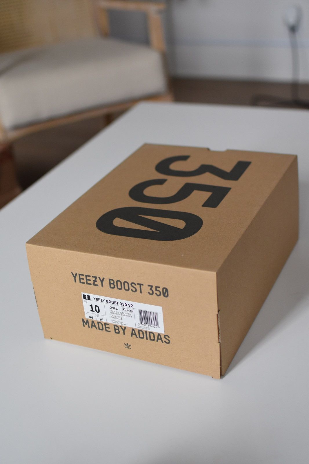 Adidas × Kanye West DS Yeezy Boost 350 V2 Black/Red Size US 10 / EU 43 - 2 Thumbnail