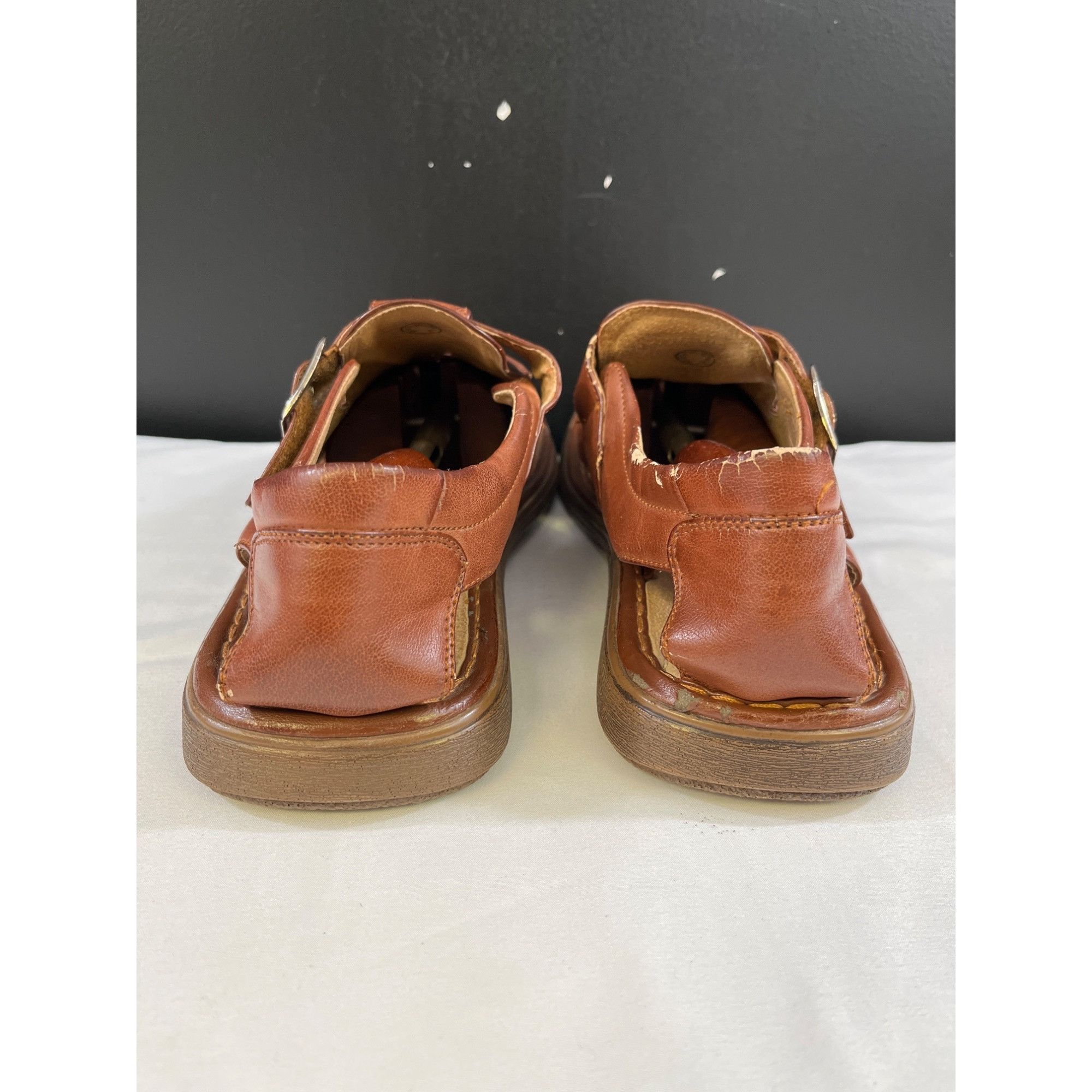 Other Carlo Pradi Mens Browns Leather Sandals Size 11M SKU 6369 Size US 11 / EU 44 - 4 Thumbnail