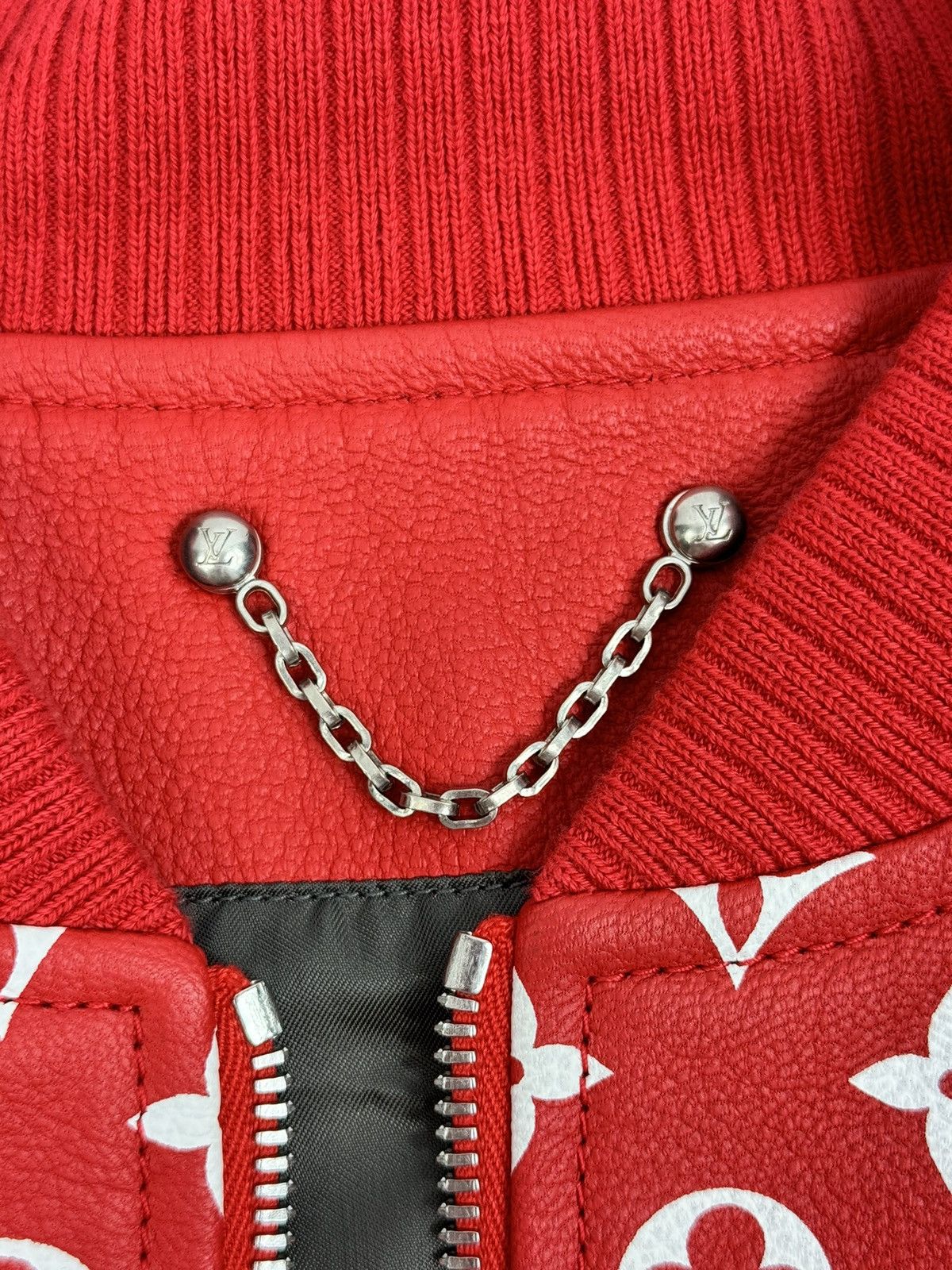 Louis Vuitton LOUIS VUITTON X SUPREME KIM JONES 2017 LEATHER JACKET (RARE) Size US L / EU 52-54 / 3 - 8 Thumbnail