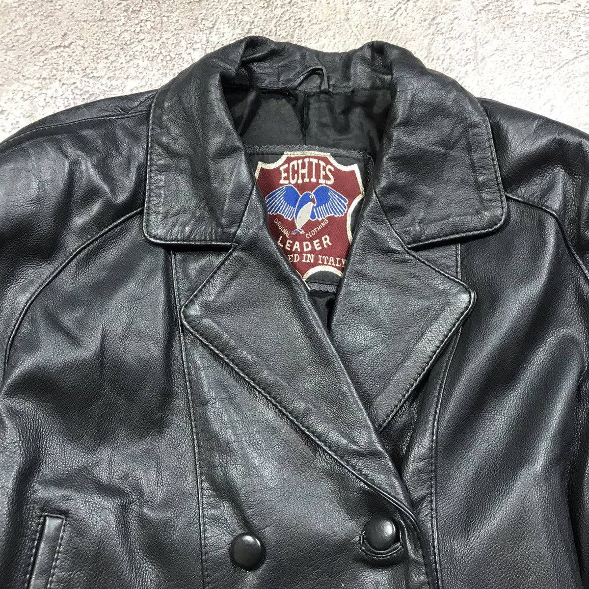Vintage Vintage 90s Faded Black Leather Jacket Streetwear Relaxed M Size M / US 6-8 / IT 42-44 - 3 Thumbnail