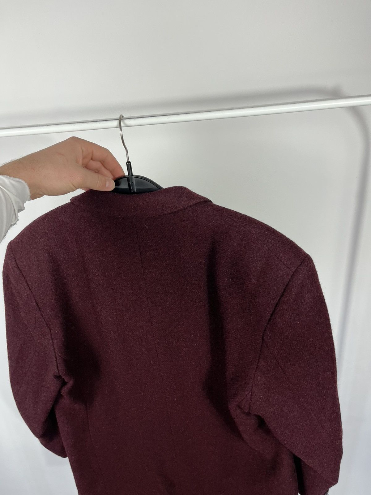 Other Vintage Burgundy Wool Double Breasted Mens Blazer Size 42R - 13 Thumbnail