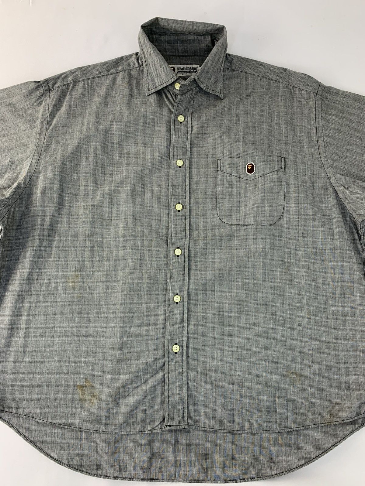 Bape A Bathing Ape Chambray Oxford Shirt Single Pocket Size US XL / EU 56 / 4 - 2 Thumbnail